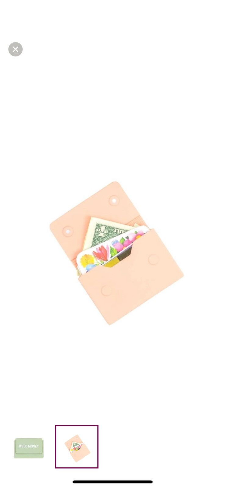 Anthropologie NWT green silicone “weed money” wallet Size ONE SIZE - 2 Thumbnail
