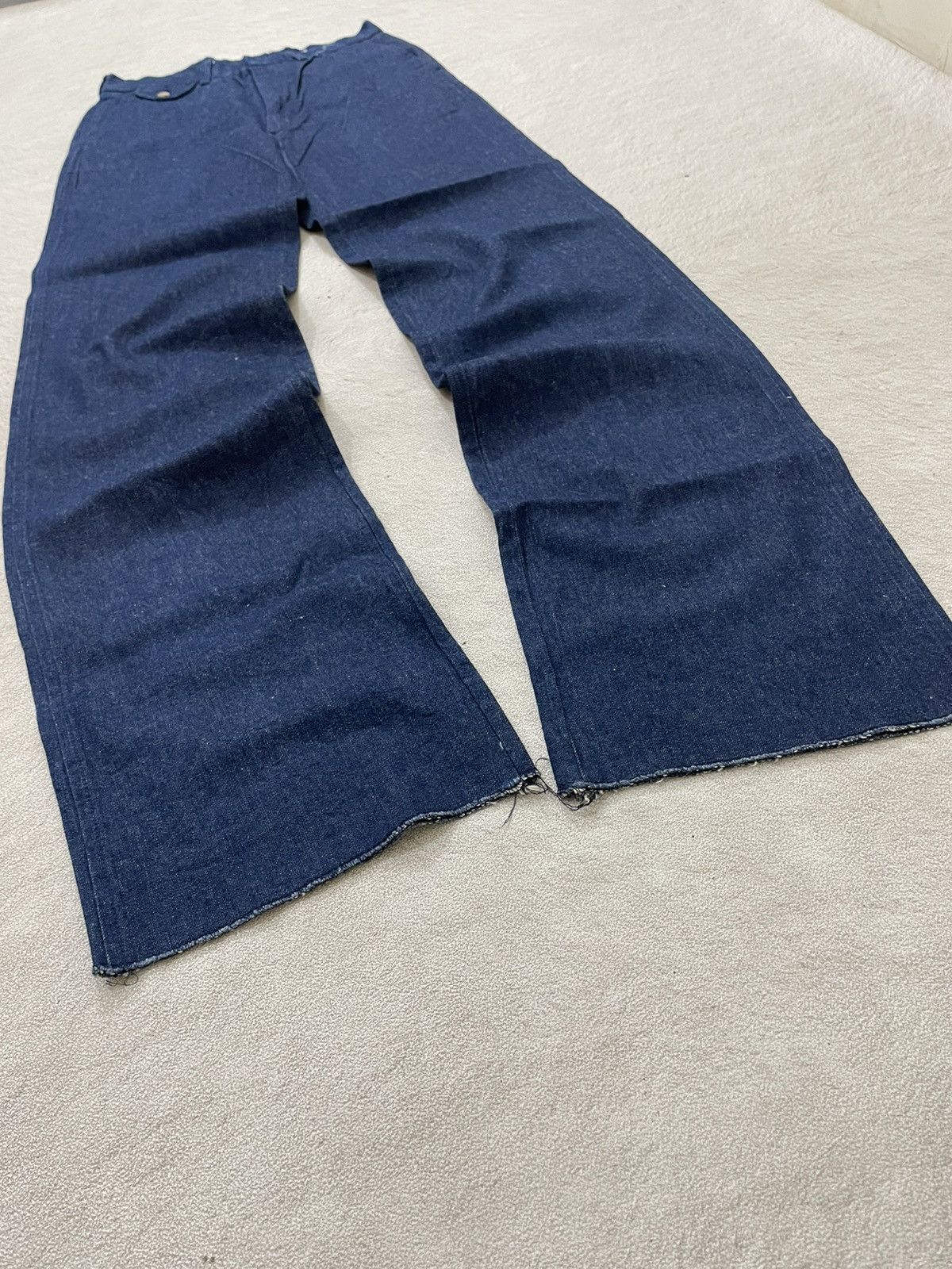 Japanese Brand 2000s Japan Raw Indigo Denim Pants Wide Straight Fit Size US 27 - 3 Thumbnail