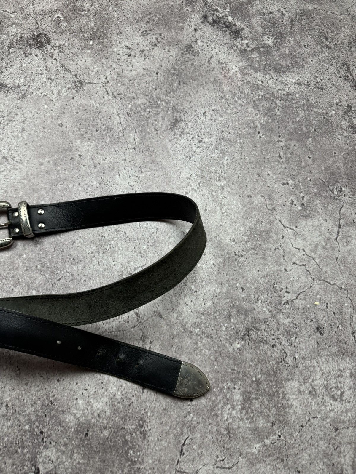 Japanese Brand 00ʼS NUMBER NINE STYLE JAPAN LEATHER Y2K BELT ARCHIVE BLACK Size ONE SIZE - 6 Thumbnail