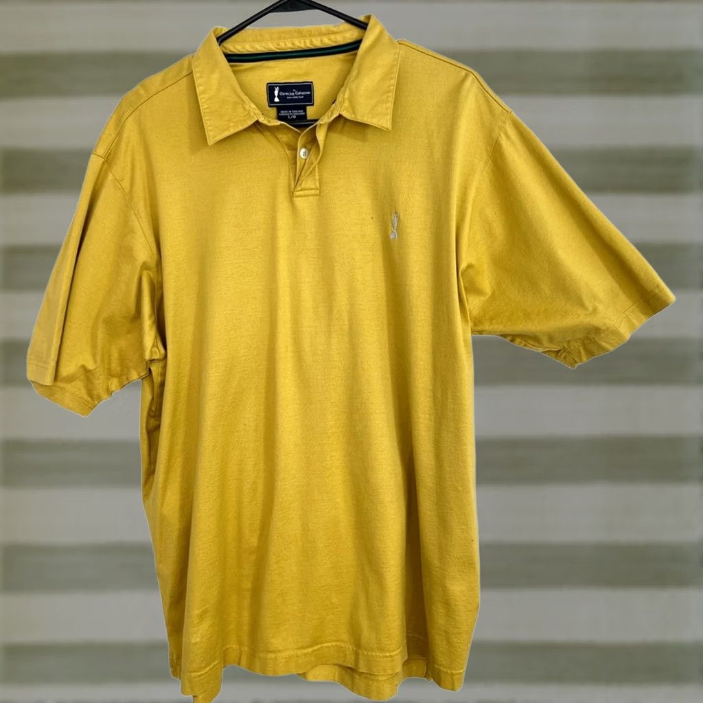 Adidas Adidas Golf Claret Jug Collection Polo Shirt Mens L Mustard Short Sleeve Yellow Shirt Mens Lifespan of 90s? Size US L / EU 52-54 / 3 - 1 Thumbnail