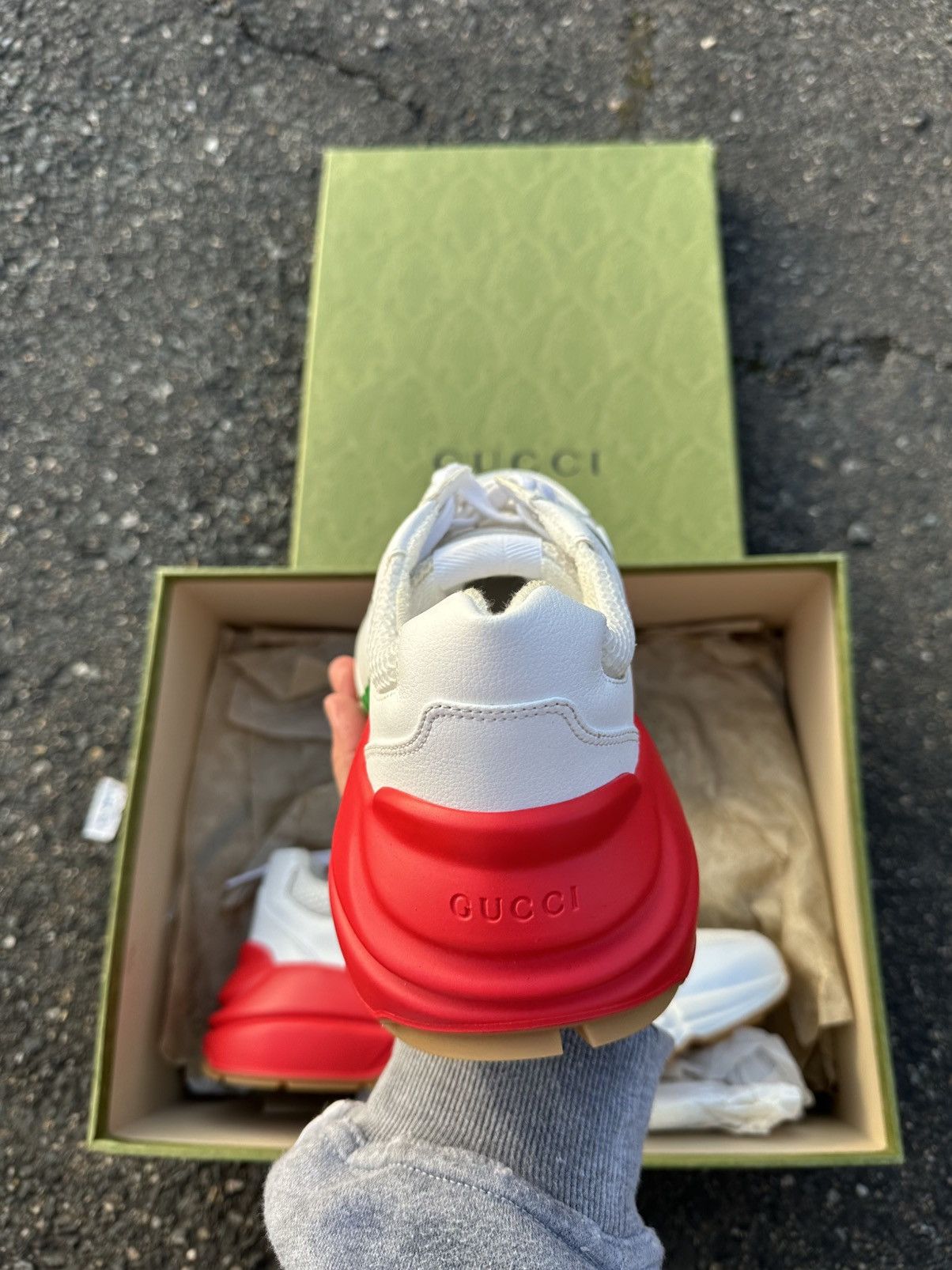 Gucci Gucci Rython Red/White Size US 9 / EU 42 - 10 Thumbnail