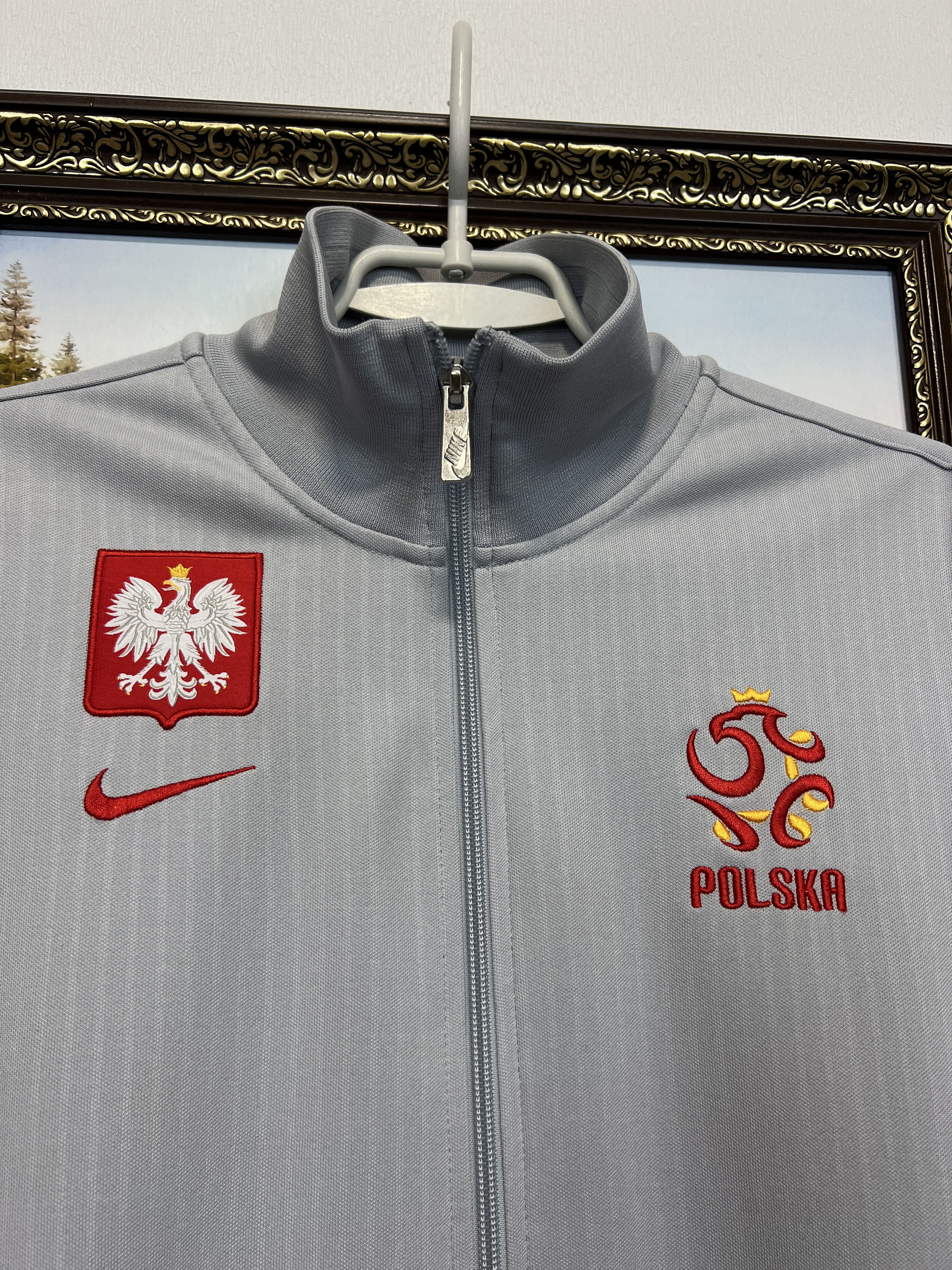 Nike Vintage Poland Football Jacket Soccer Track Top Zip Rare Size US M / EU 48-50 / 2 - 3 Thumbnail