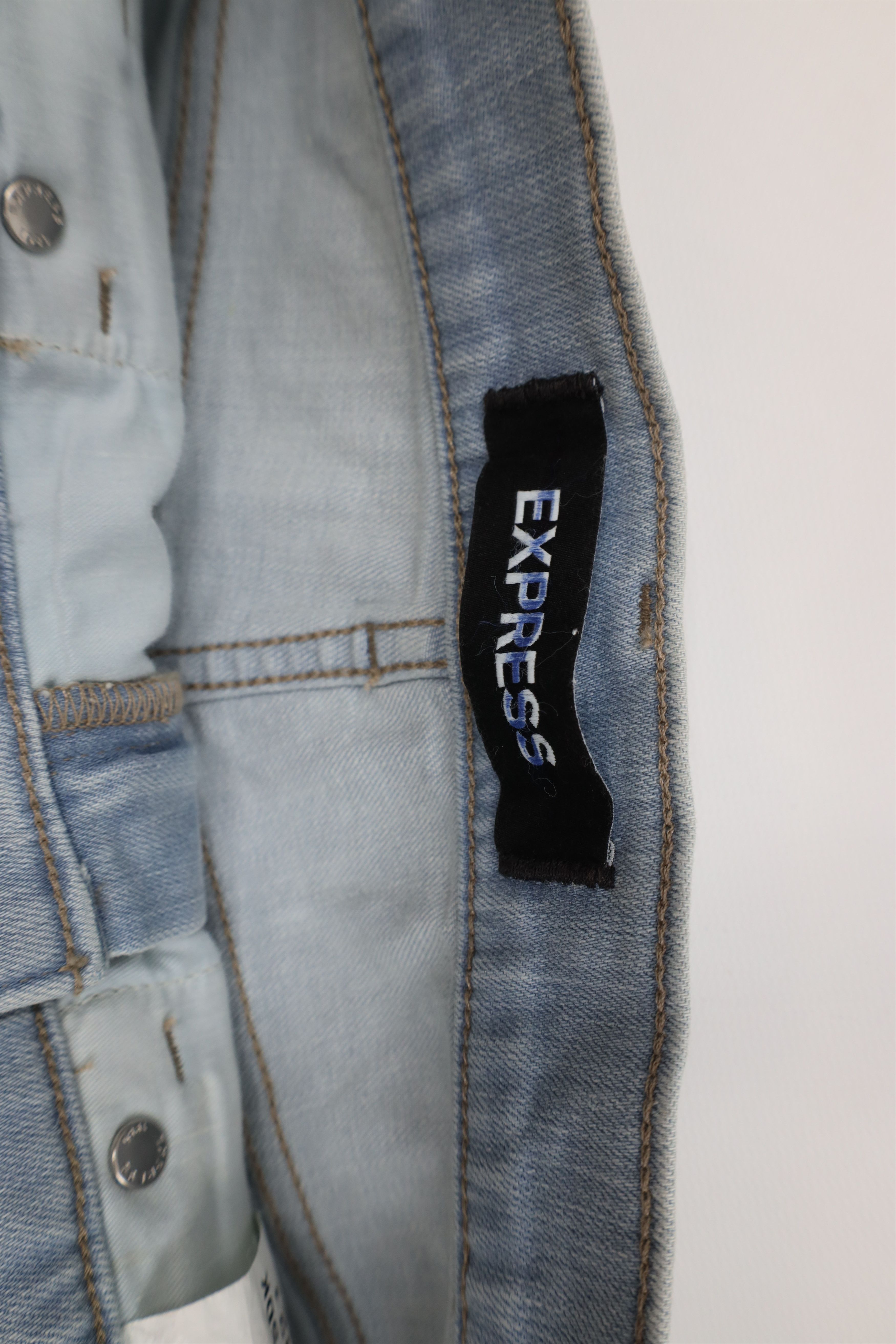 Express Express Marketing Sample Stretch Skinny Leg Denim Jeans Blue Size 28" / US 6 / IT 42 - 8 Thumbnail