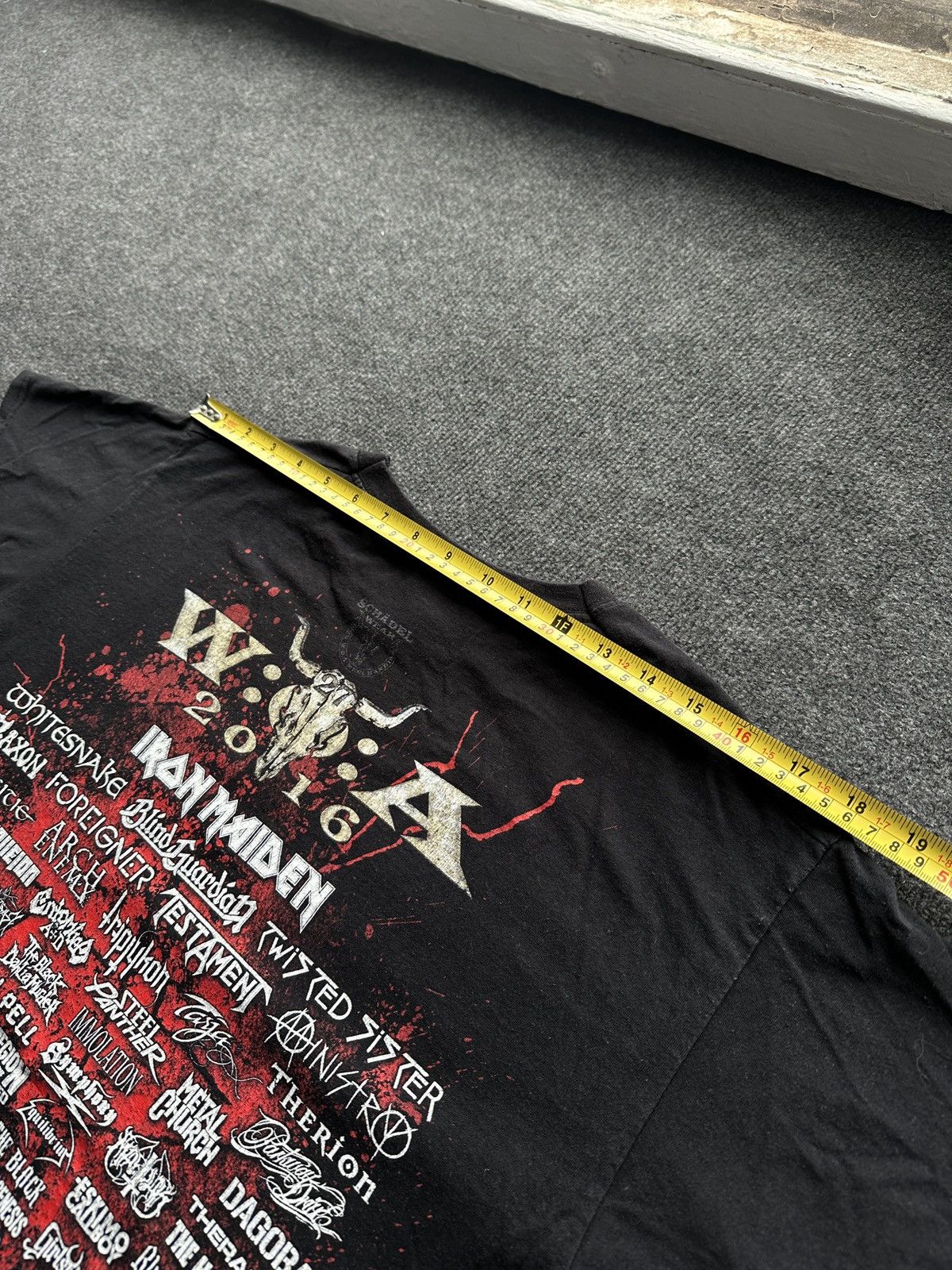 Band Tees 🚨 WACKET 2016 IRON MAIDEN Tee band big logo TOUR FEST Size US M / EU 48-50 / 2 - 14 Thumbnail