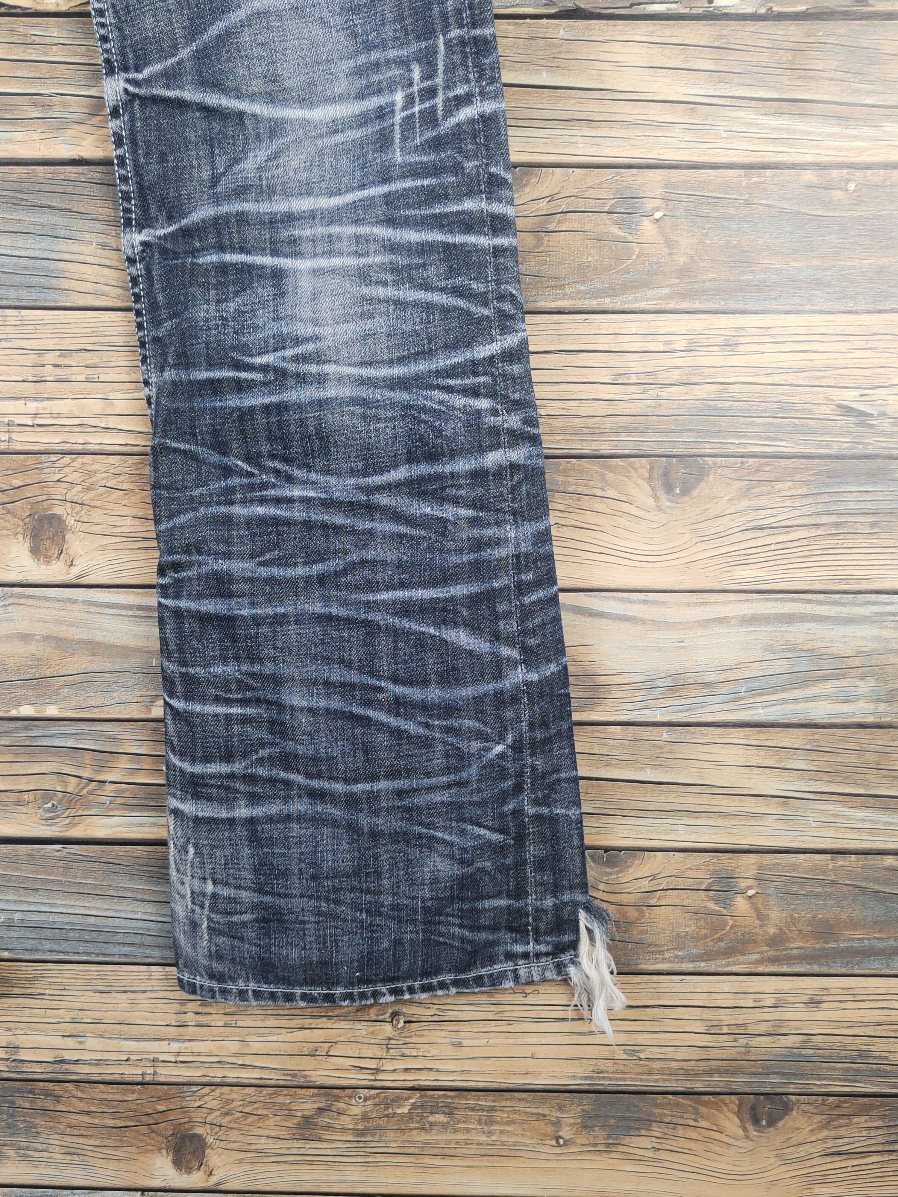 semanticdesign DL Semanticdesign Dark Blue Distressed Ripped Jeans #46-012 Size US 32 / EU 48 - 6 Thumbnail