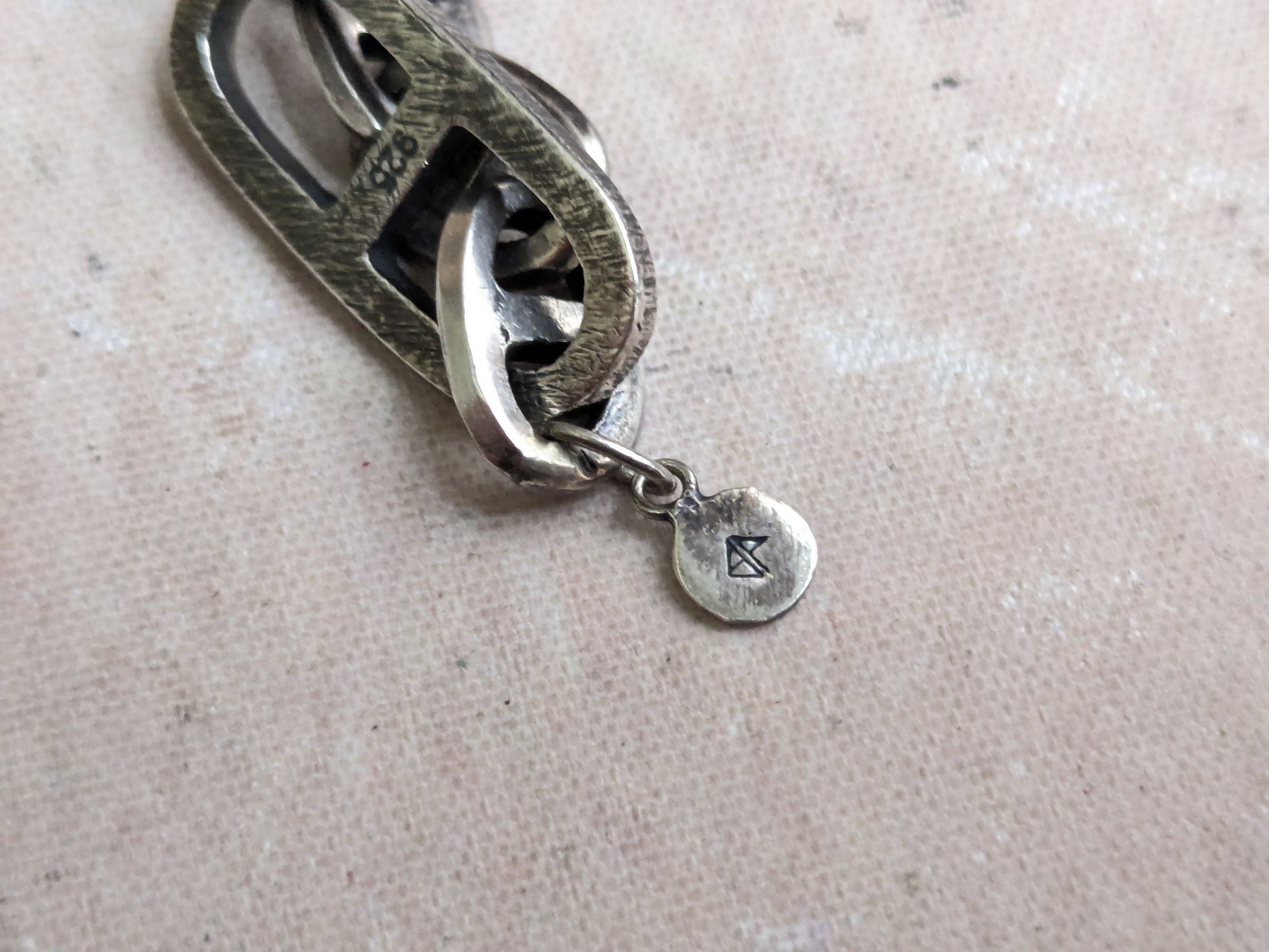 Jewelry Vintage Sterling Silver Bracelet Anchor Mariner 8.5" Size ONE SIZE - 9 Thumbnail