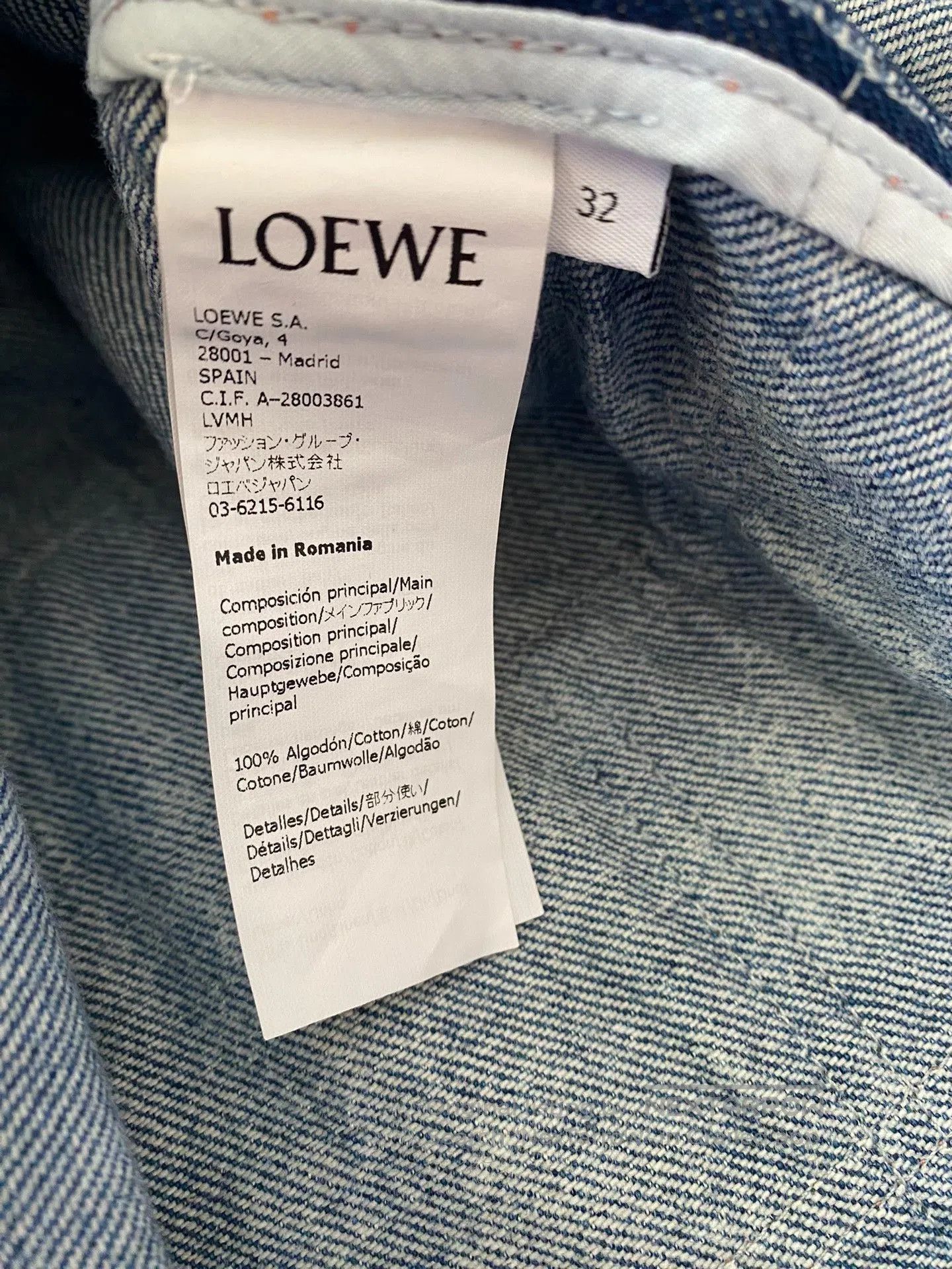 Loewe Loewe Graffiti Floral Cropped Denim Jacket. Size M / US 6-8 / IT 42-44 - 6 Thumbnail