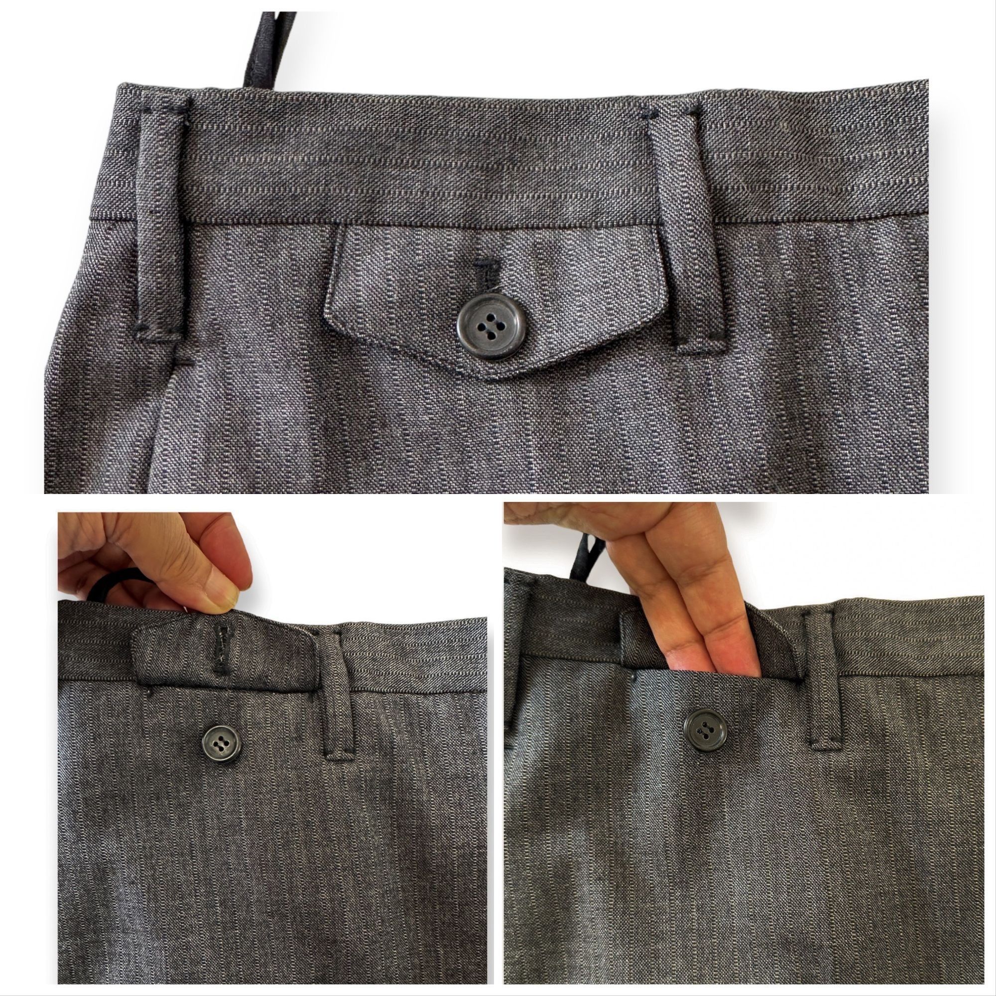Prada Prada FW2003 Gray Wool Pants + Belt (46) Size 32" / US 10 / IT 46 - 10 Thumbnail