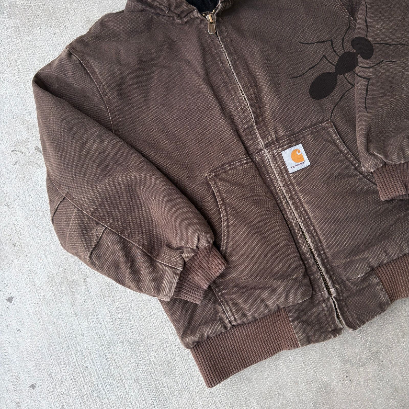 Carhartt × Vintage Carhartt YOUTH brown hooded work wear jacket Size US XS / EU 42 / 0 - 2 Thumbnail