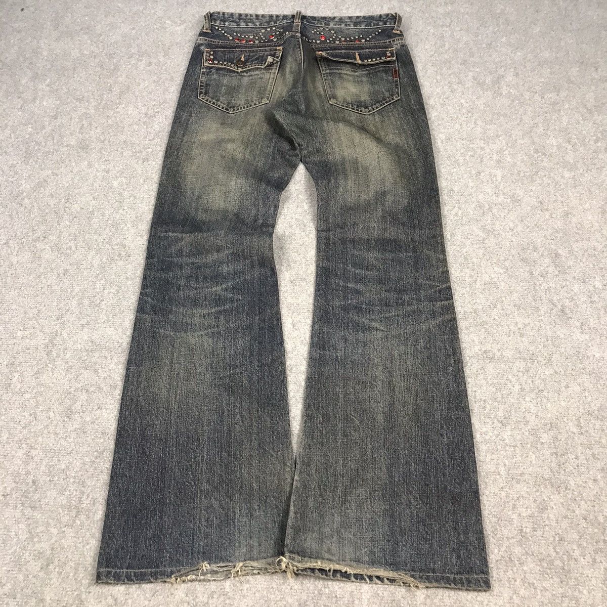 If Six Was Nine JAPAN STYLE FLARE DENIM CUSTOM CULTJPE BOOTCUT PANTS Size US 28 / EU 44 - 9 Thumbnail