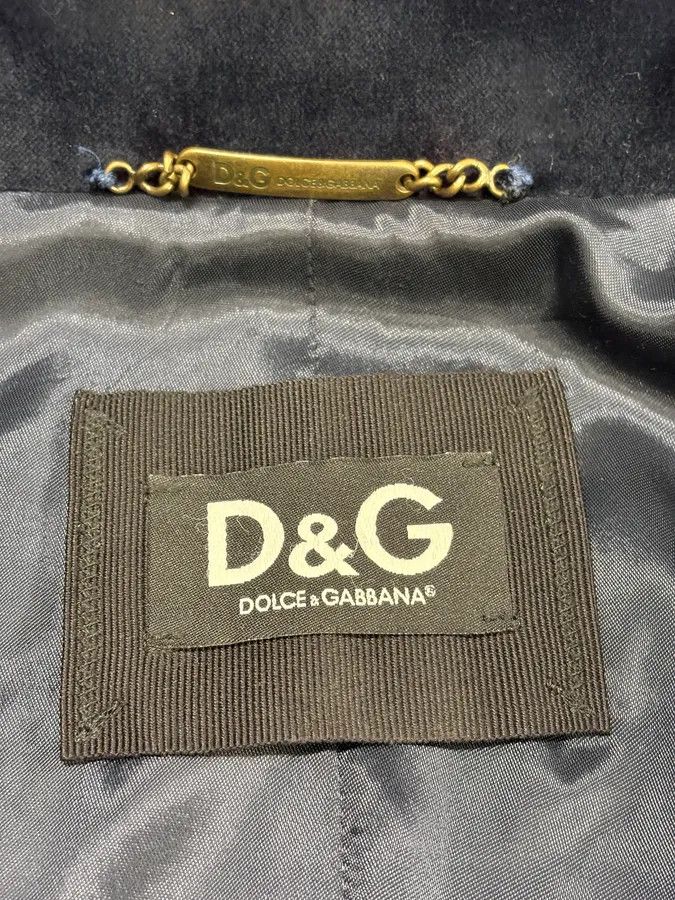 Dolce & Gabbana AW2009 Dolce & Gabbana Grey & Navy Napoleon Officer Wool Jacket Size 42R - 11 Thumbnail