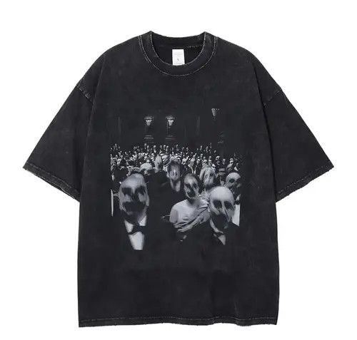 Oversized Gothic Printed T-Shirt