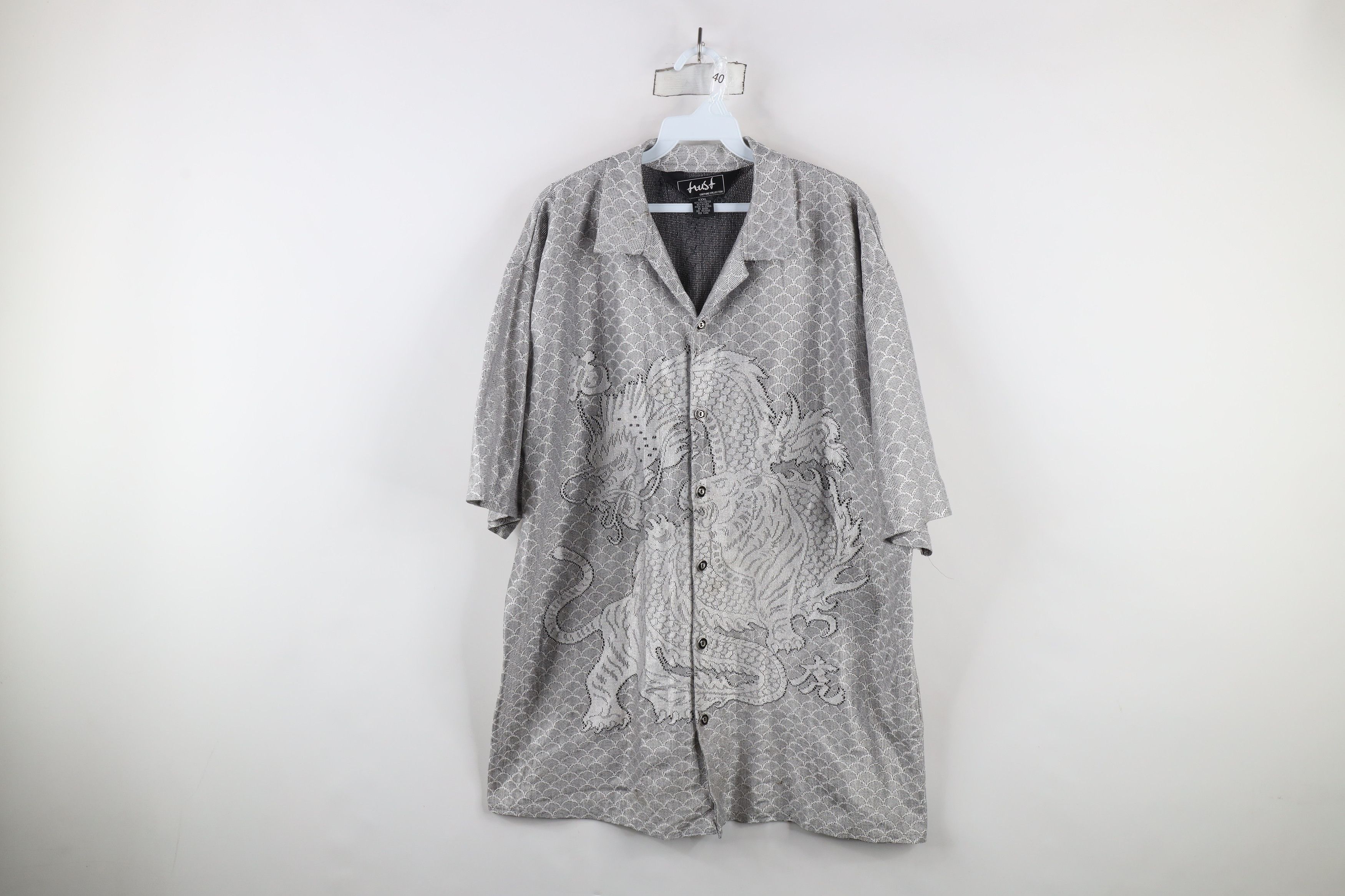 Vintage Vintage 90s Y2K Streetwear All Over Print Knit Button Shirt Size US XXL / EU 58 / 5 - 1 Thumbnail