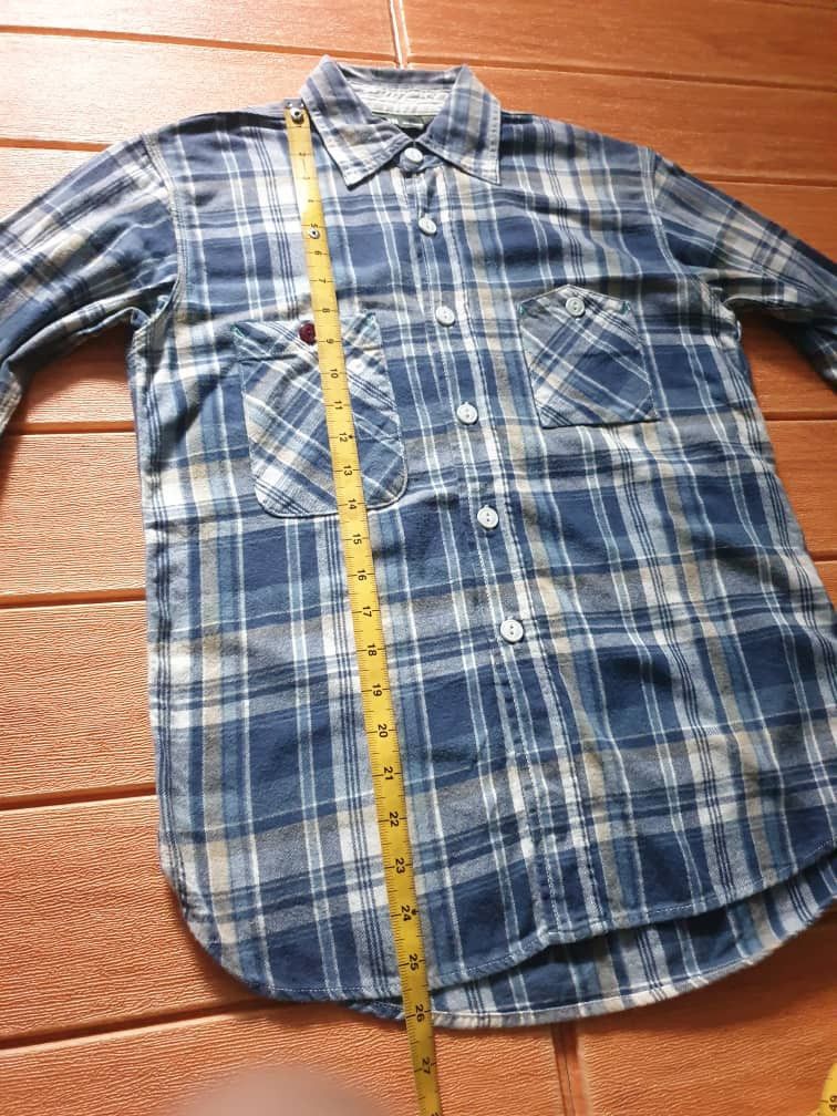 FOB Factory 💥Fob Factory checkered Japanese brand chambray shirt Size US S / EU 44-46 / 1 - 8 Thumbnail