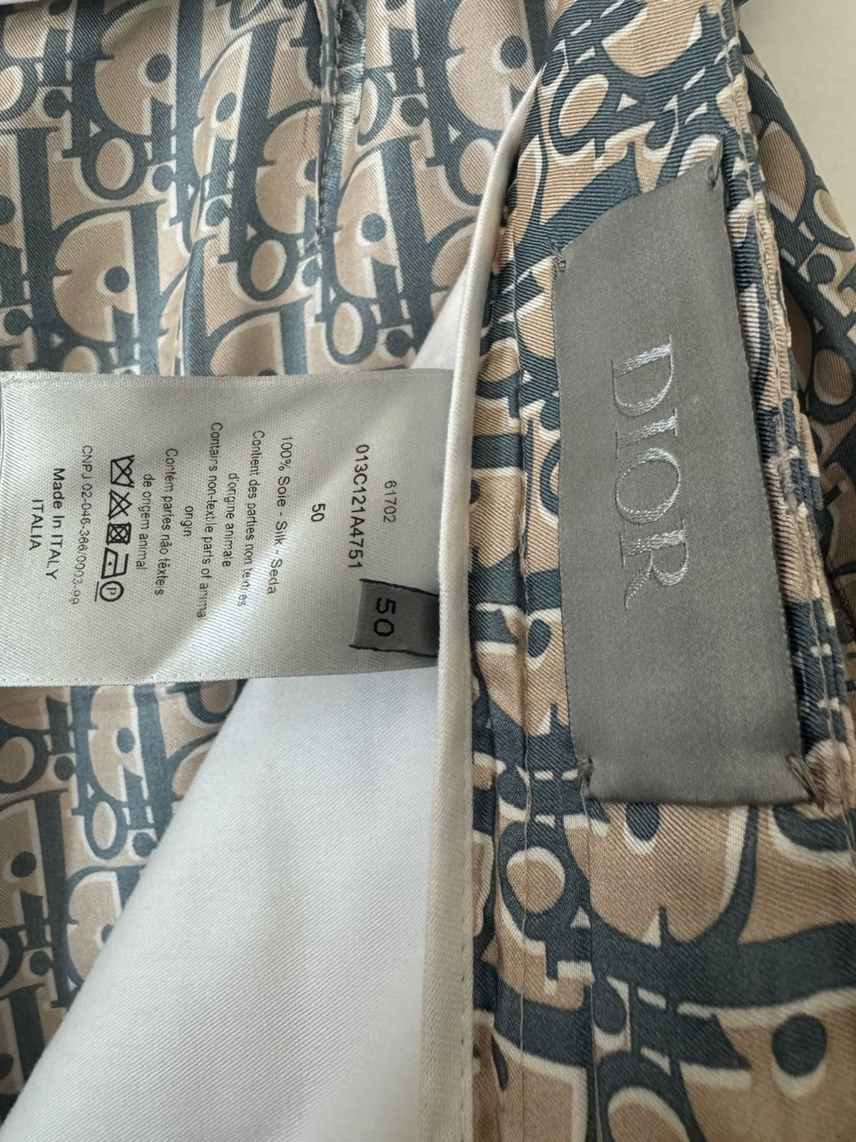 Dior Dior Oblique Silk Shorts Tan/Blue Size US 32 / EU 48 - 12 Thumbnail