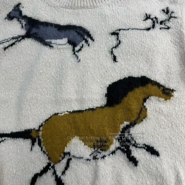 Dior Dior Beige animal pattern cashmere sweater Size XS / US 0-2 / IT 36-38 - 7 Thumbnail