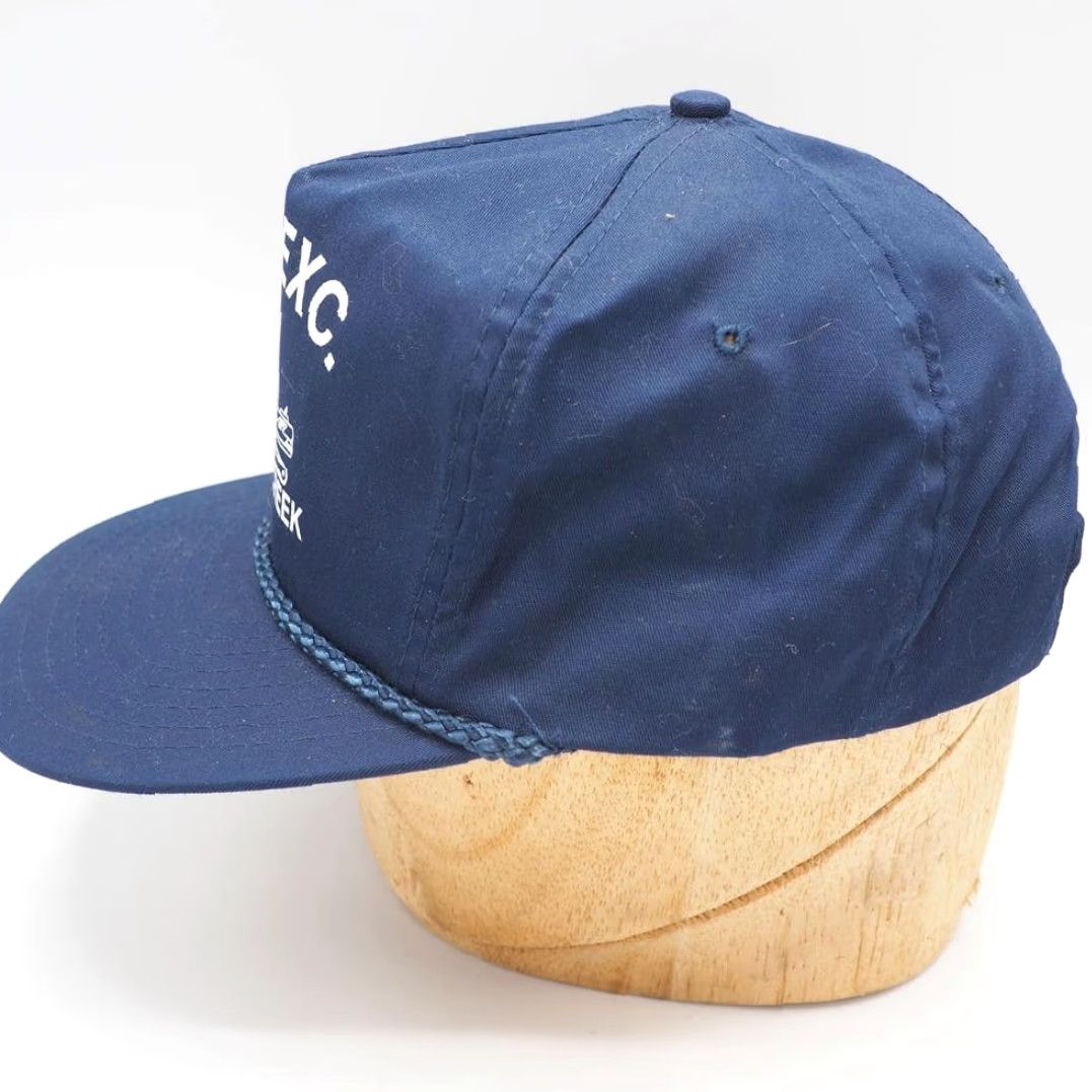 Vintage VINTAGE Snapback Trucker Hat Navy 1980s Fick Excavating Swartz Creek Cap Hat Adjusta... Size ONE SIZE - 2 Thumbnail