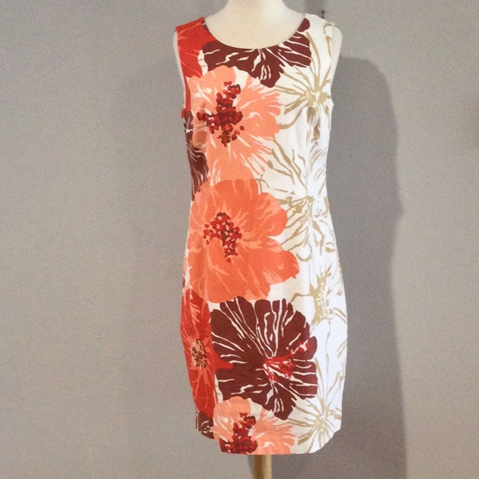 Other Talbots Lined White/Floral Midi Shift Dress Size 12 Size XL / US 12-14 / IT 48-50 - 1 Thumbnail