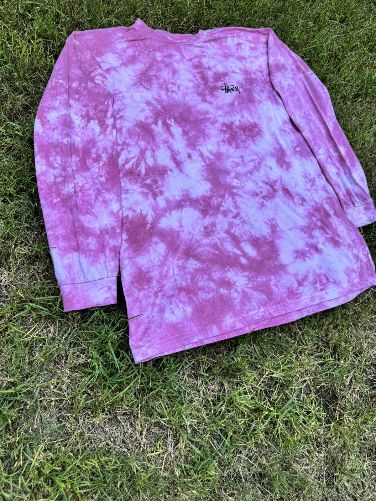 Stussy Stussy Women's Verna Tie Dye Long Sleeve in Light Pink Size US L / EU 52-54 / 3 - 4 Thumbnail
