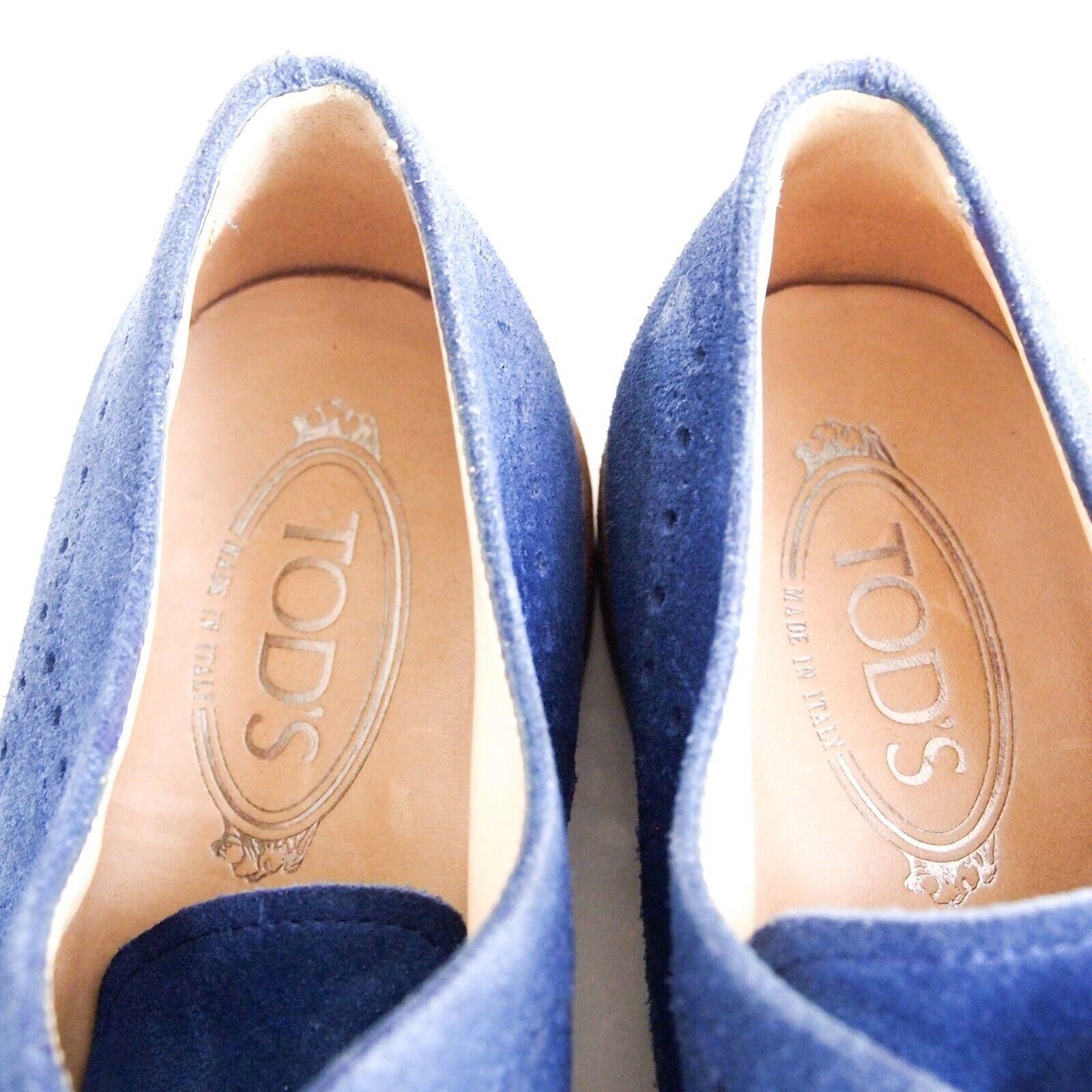 Tod's TOD's Wingtip Brogues Oxford Blue Suede US 10 EU 43 Size US 10 / EU 43 - 8 Thumbnail