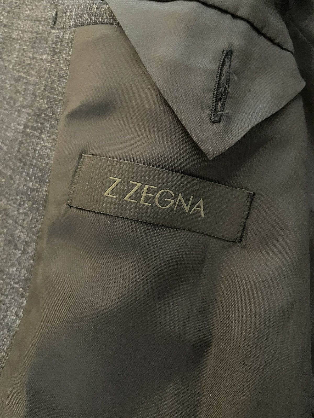 Z Zegna Wool-Cotton Notch Lapel Jacket Size 40L - 7 Thumbnail