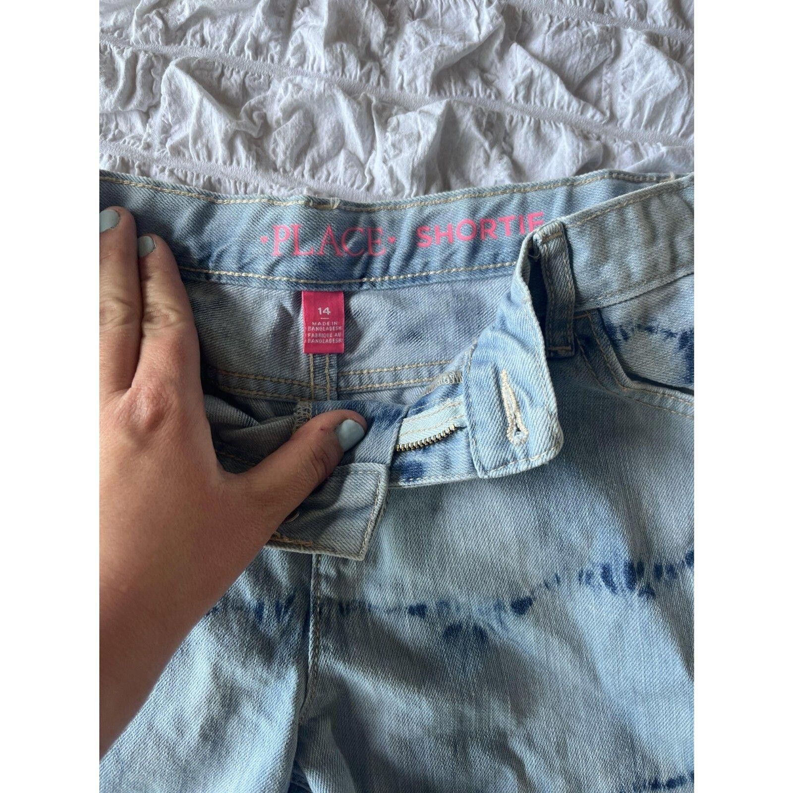 Designer Stylish Tie-Dye Denim Shorts - Size 14 Size 24" / US 00 / IT 34 - 3 Thumbnail