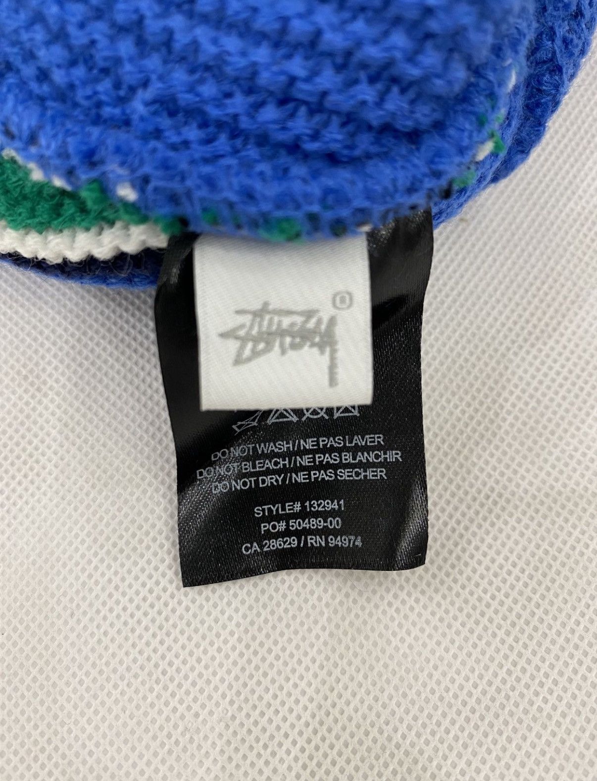 Stussy Stussy Vertical Stripe Cuffed Knitted Beanie Hat (Blue) Size ONE SIZE - 4 Thumbnail