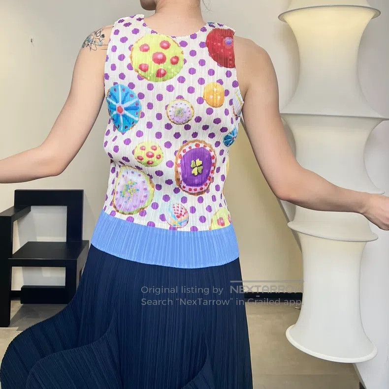 Issey Miyake Issey Miyake Macaron Donut Sea Urchin Sleeveless Vest Size L / US 10 / IT 46 - 2 Thumbnail