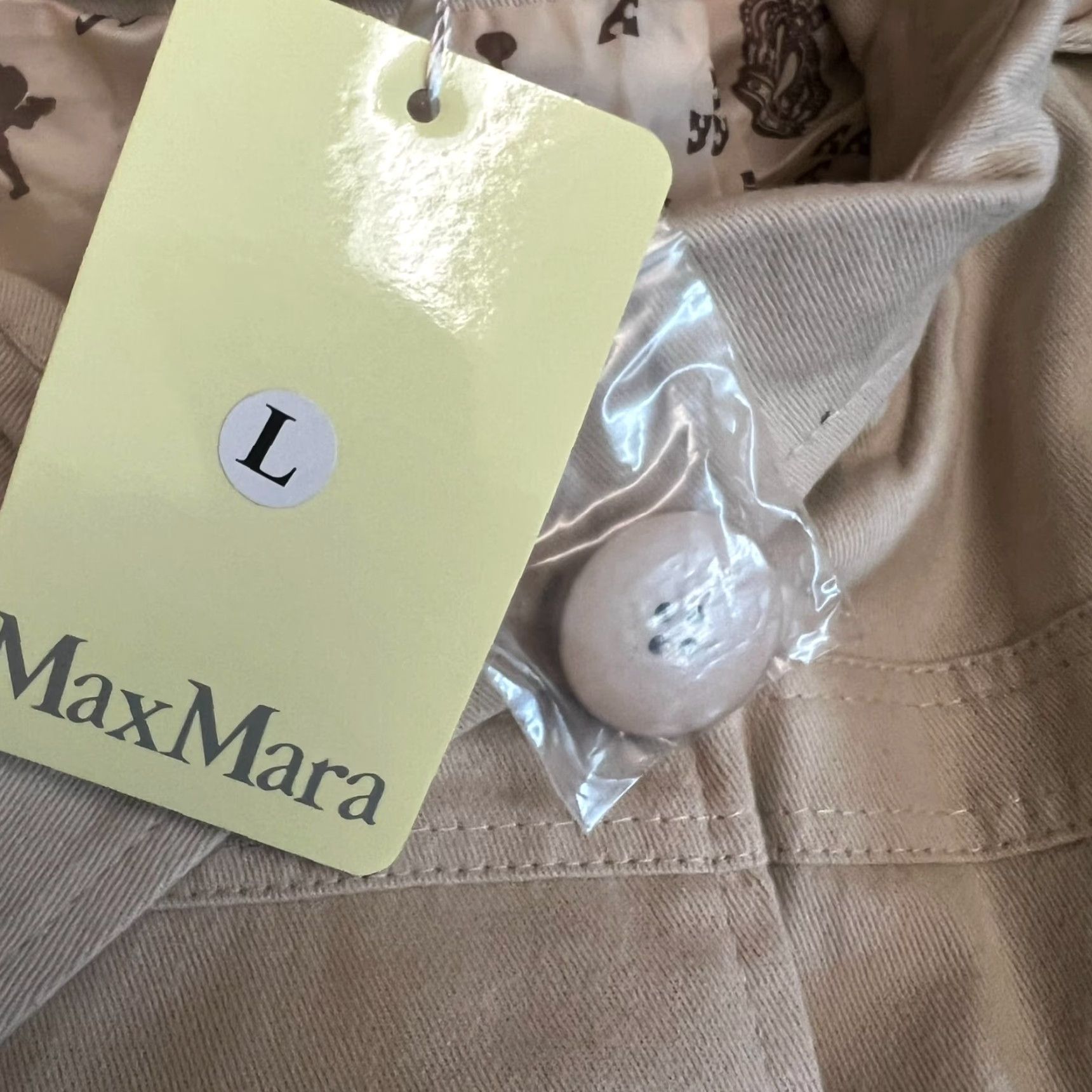 Max Mara Max Mara Coat Womens Jr Size L Tan Double Breasted Belted Trench Size L / US 10 / IT 46 - 6 Thumbnail