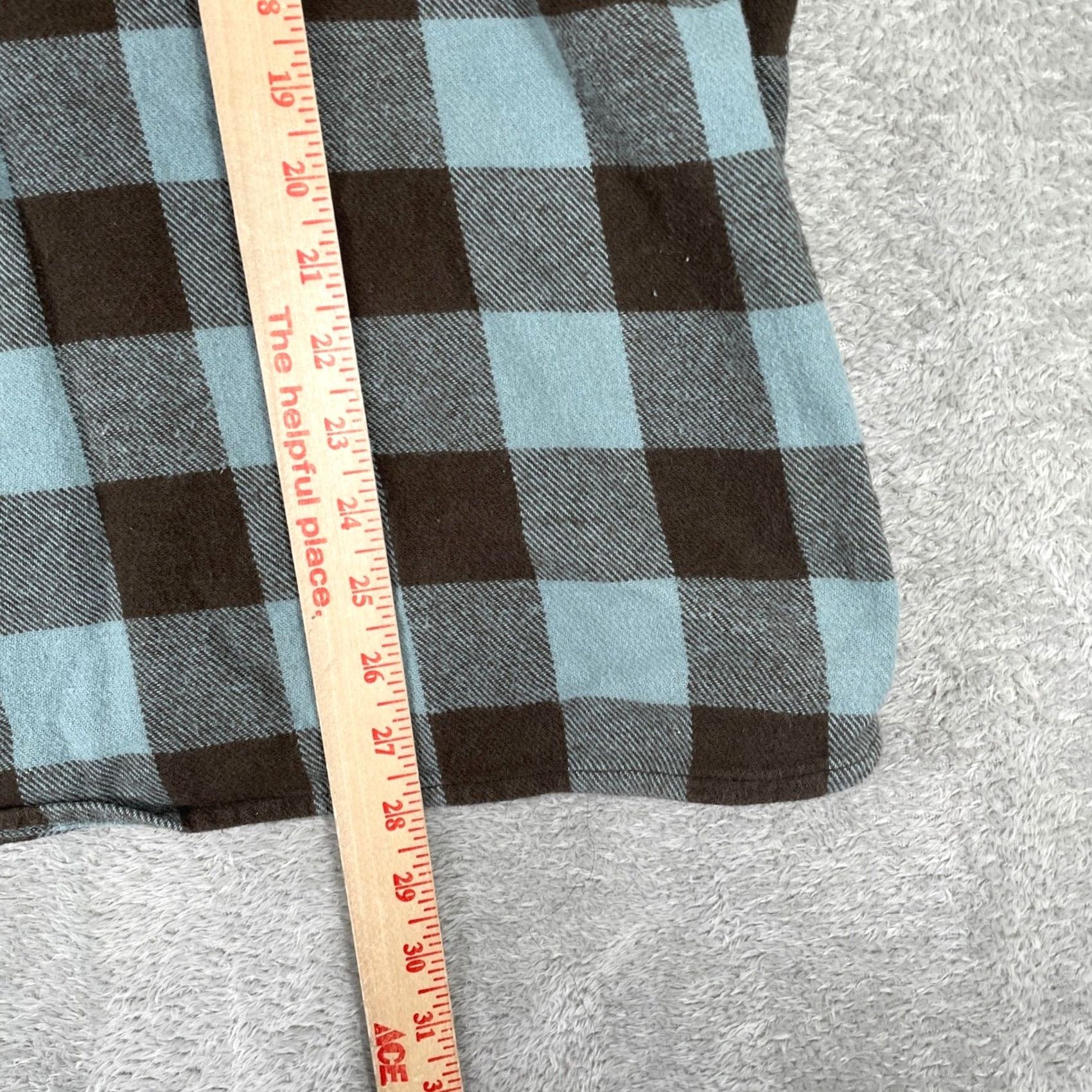 Vintage Oakwood Mountain Flannel Shirt Mens L Blue Buffalo Plaid Workwear Button-Up Collared Pocketed 90s Grunge Skater Outdoor Casual Winter Fall Spring Size US L / EU 52-54 / 3 - 7 Thumbnail
