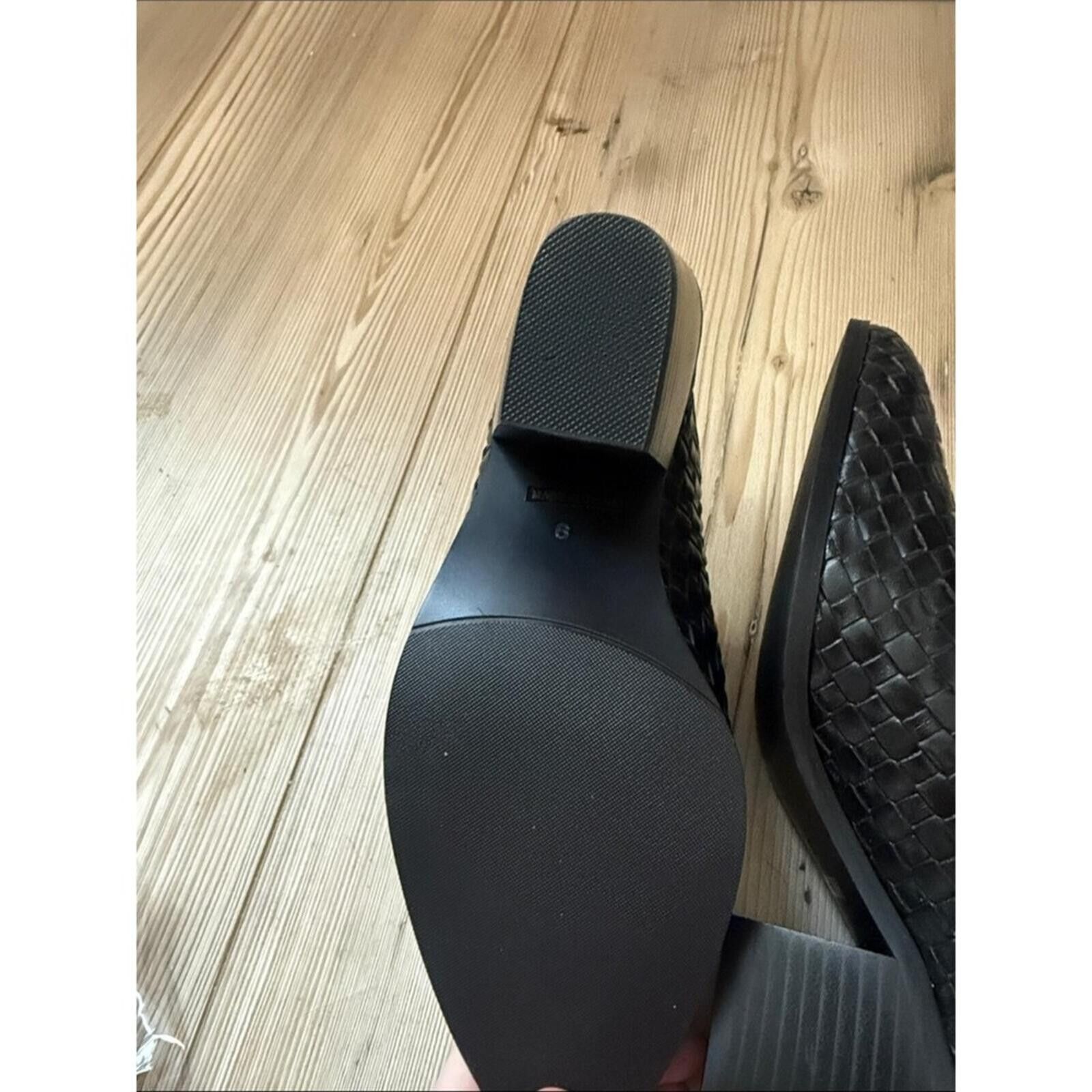 Other Black Woven Leather Mule Heels - Women Size US 9 / IT 39 - 3 Thumbnail