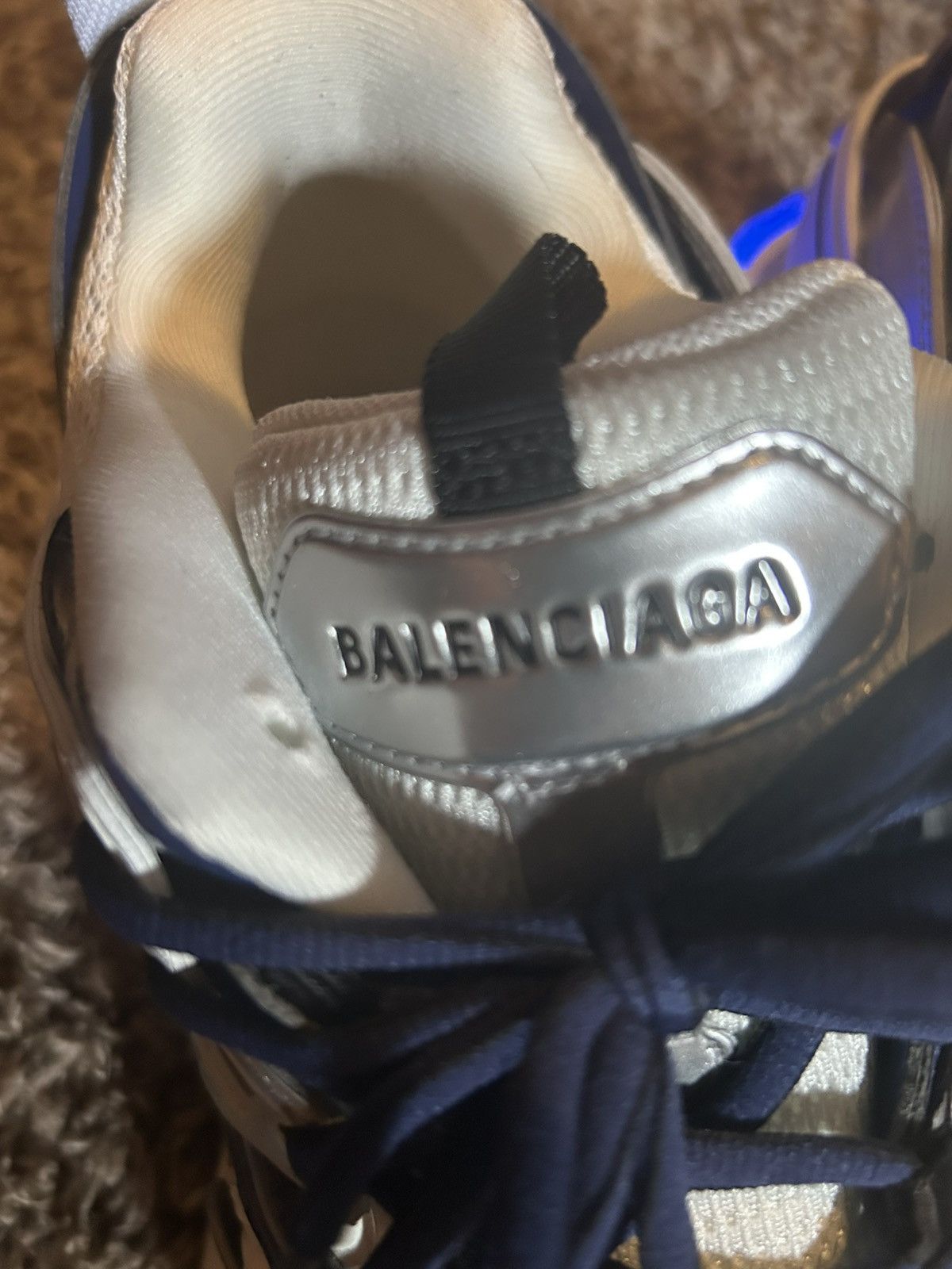 Balenciaga LED Balenciaga Shoes Silver/Blue Size US 12 / EU 45 - 4 Thumbnail
