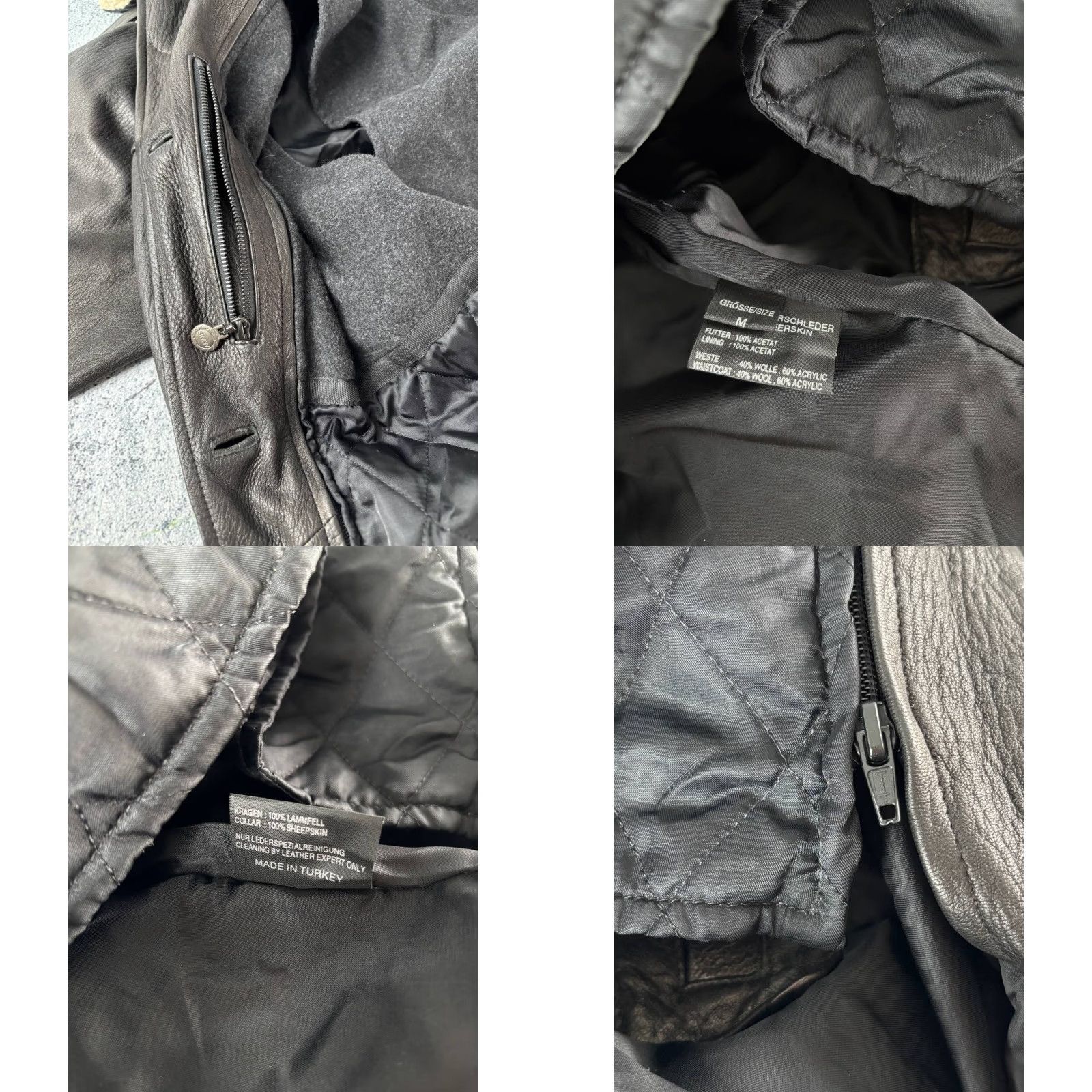 BMW BMW Jacket Mens Leather Black M Acetate Lining Breathable Full Zip Button Up Regular Unisex? Size US M / EU 48-50 / 2 - 8 Thumbnail