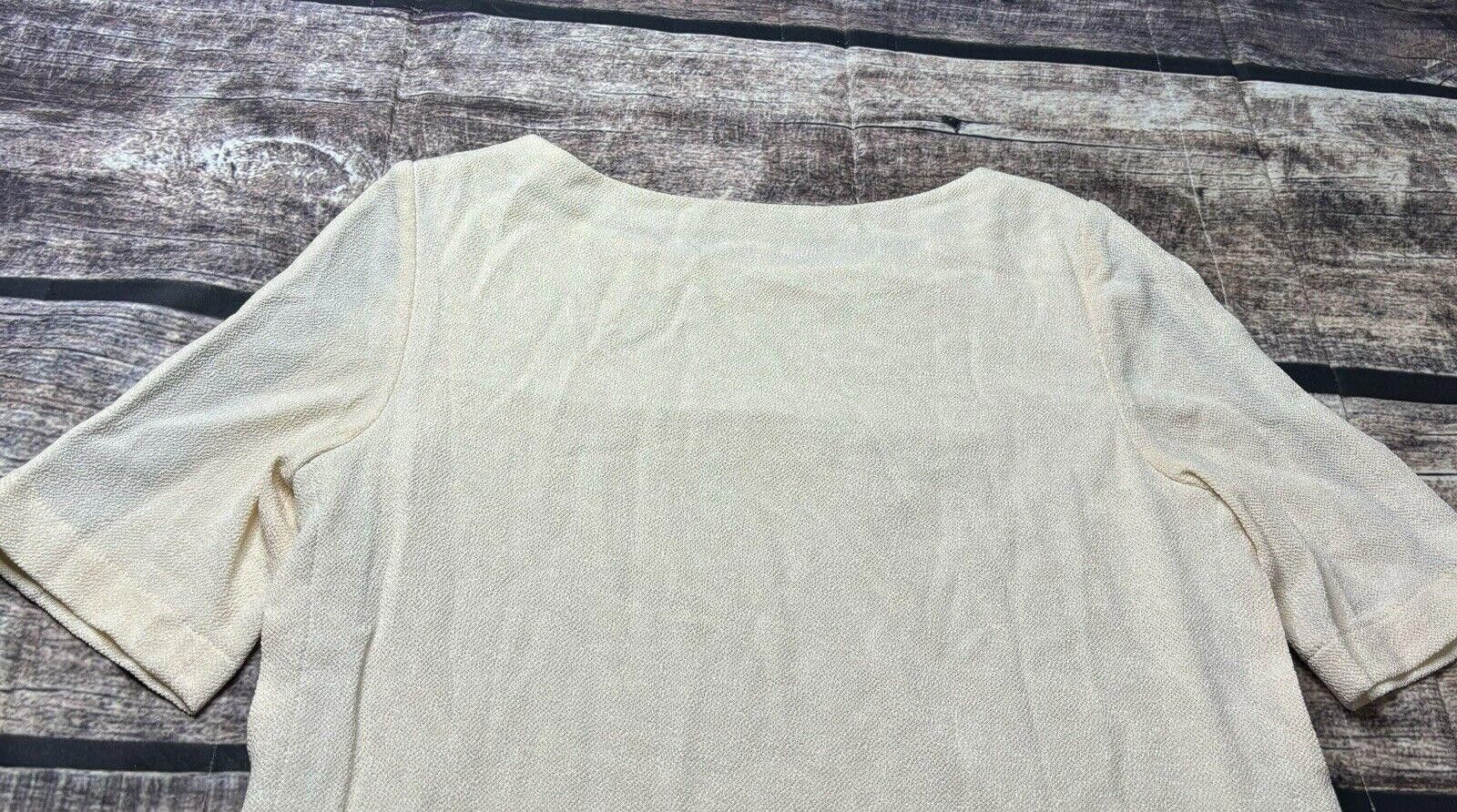 Rag & Bone Rag & Bone Blouse Top Women's Medium Ivory Net Slit USA Size M / US 6-8 / IT 42-44 - 11 Thumbnail