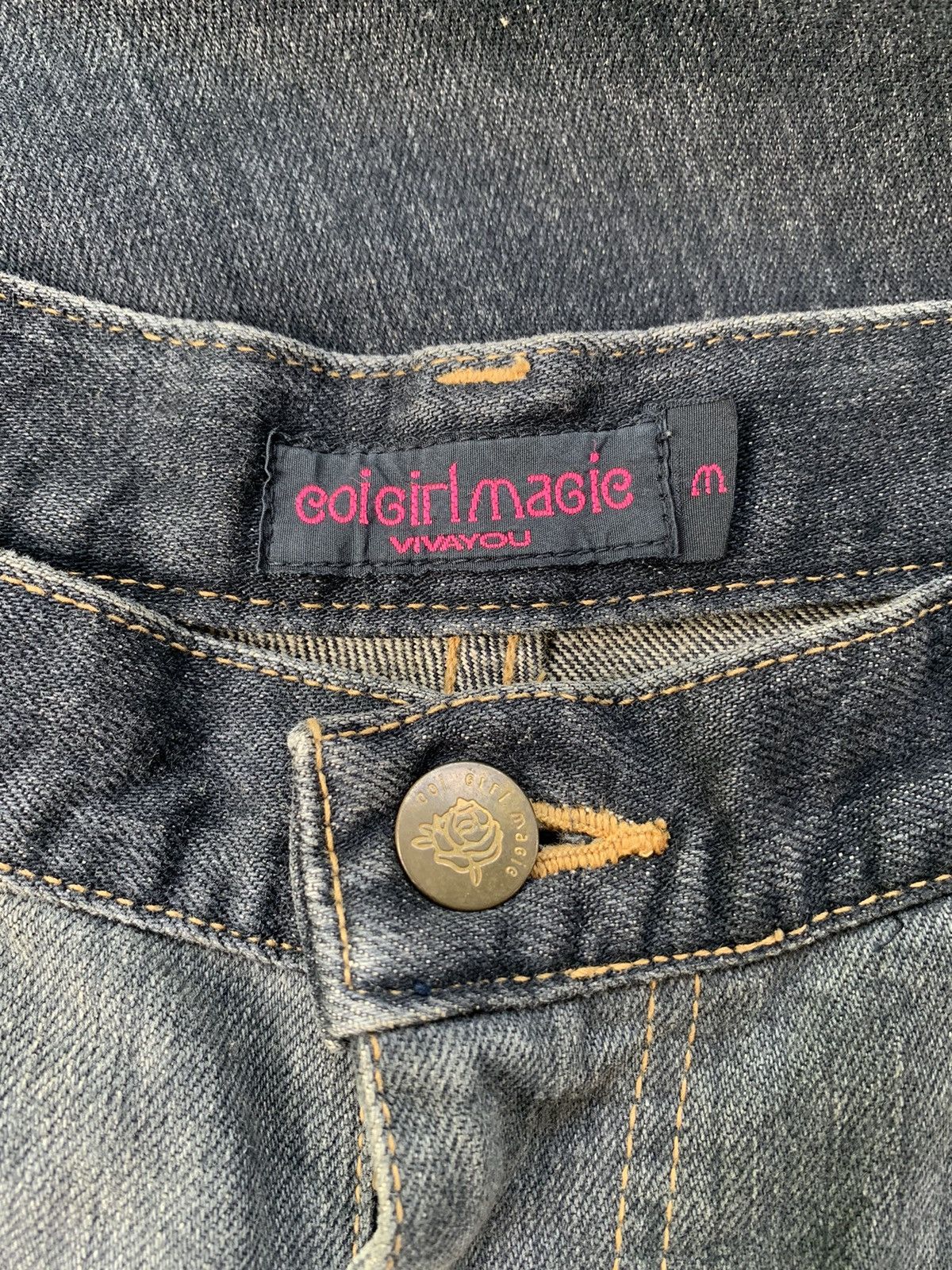 Japanese Brand 2000s Japanese Brand Coi Girl Magic Dual Tone Flared Pants Size US 28 / EU 44 - 4 Thumbnail