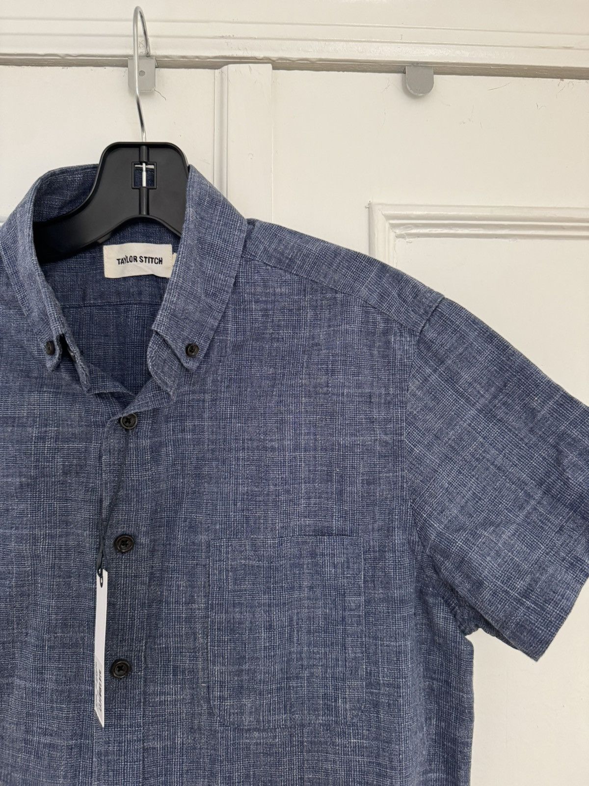 Taylor Stitch Taylor Stitch Short Sleeve Jack Navy Slub Glen Plaid XS Size US XS / EU 42 / 0 - 5 Thumbnail