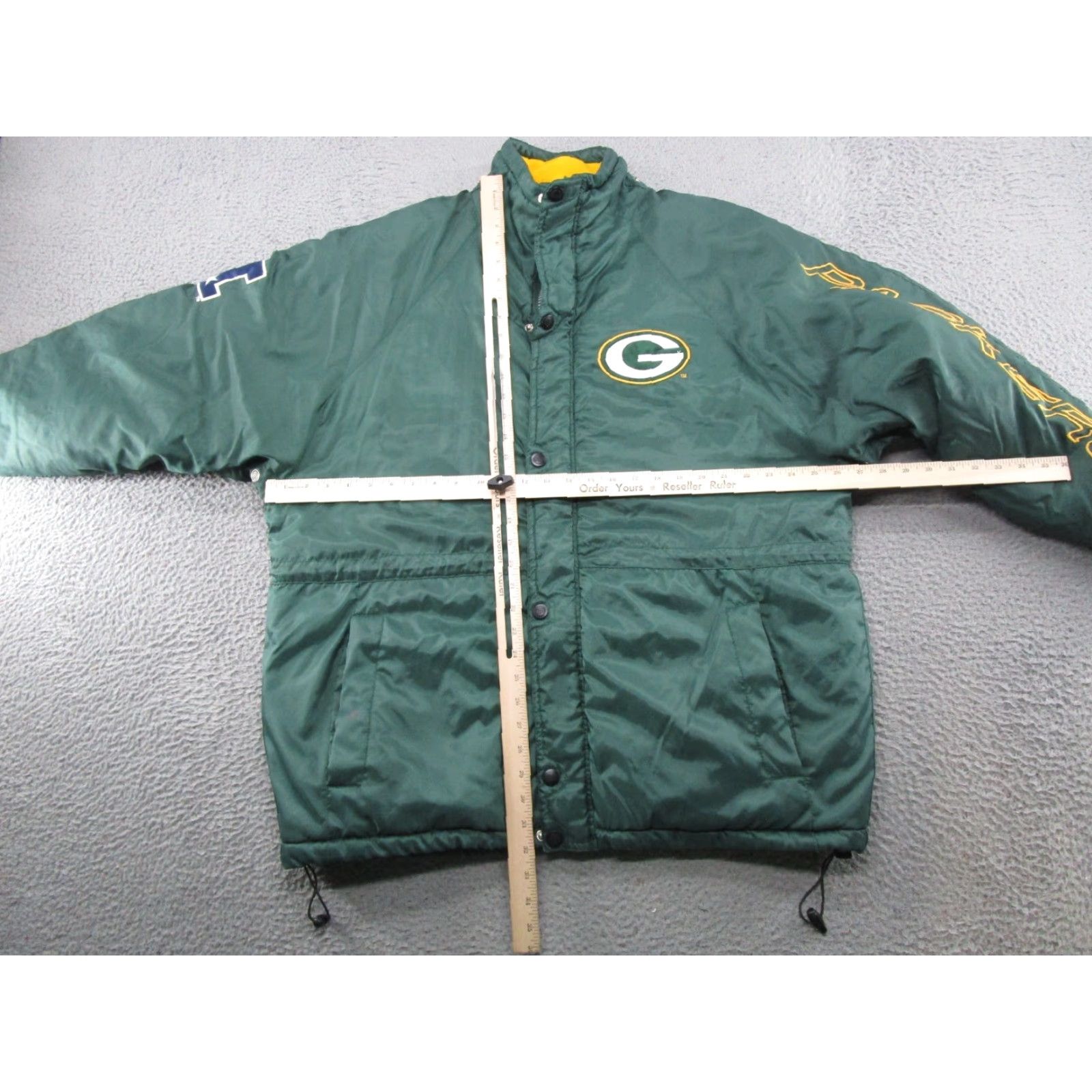 NFL Mirage Green Bay Packers Jacket Puffer NFL Zip Up Long Vintage 90s Mens Size L Green Logo Football NFC Casual Regular Zip Up Jacket Size US L / EU 52-54 / 3 - 4 Thumbnail