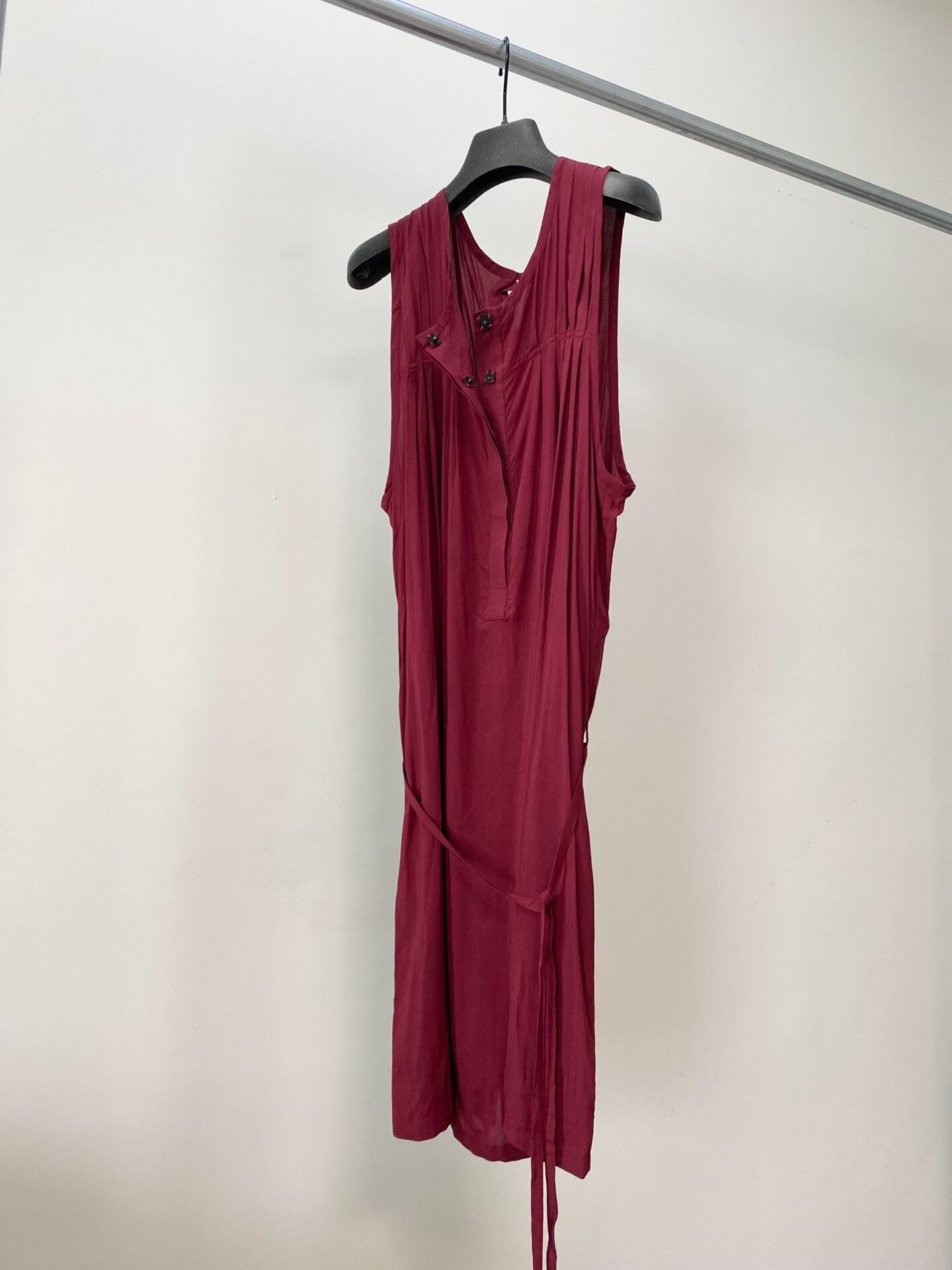 Ann Demeulemeester Ann Demeulemeester Tie Belt Button Dress Size S / US 4 / IT 40 - 1 Thumbnail