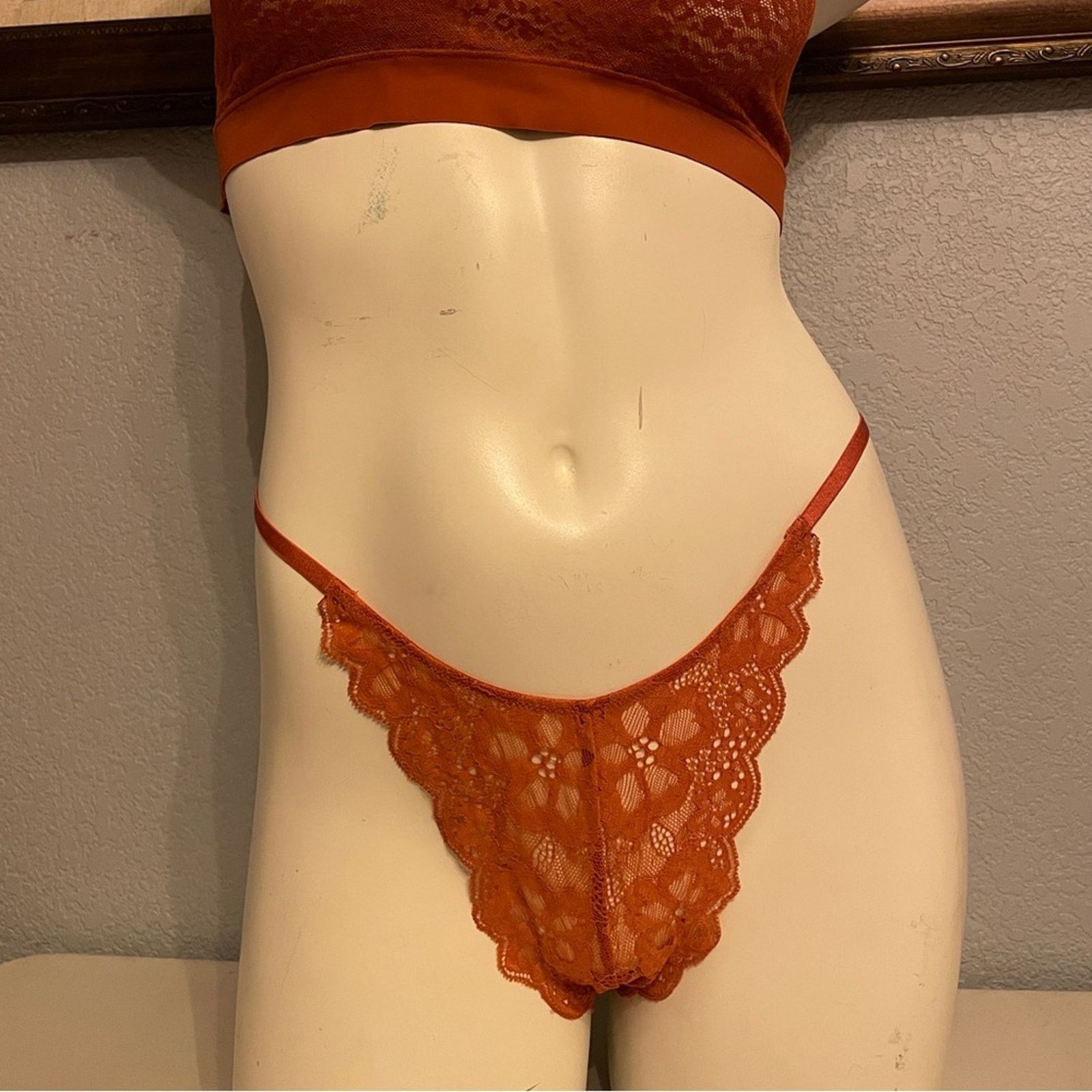 Victoria's Secret Victoria’s Secret Very Sexy Brazilian Slip Panty Rare Rust Size ONE SIZE - 2 Thumbnail