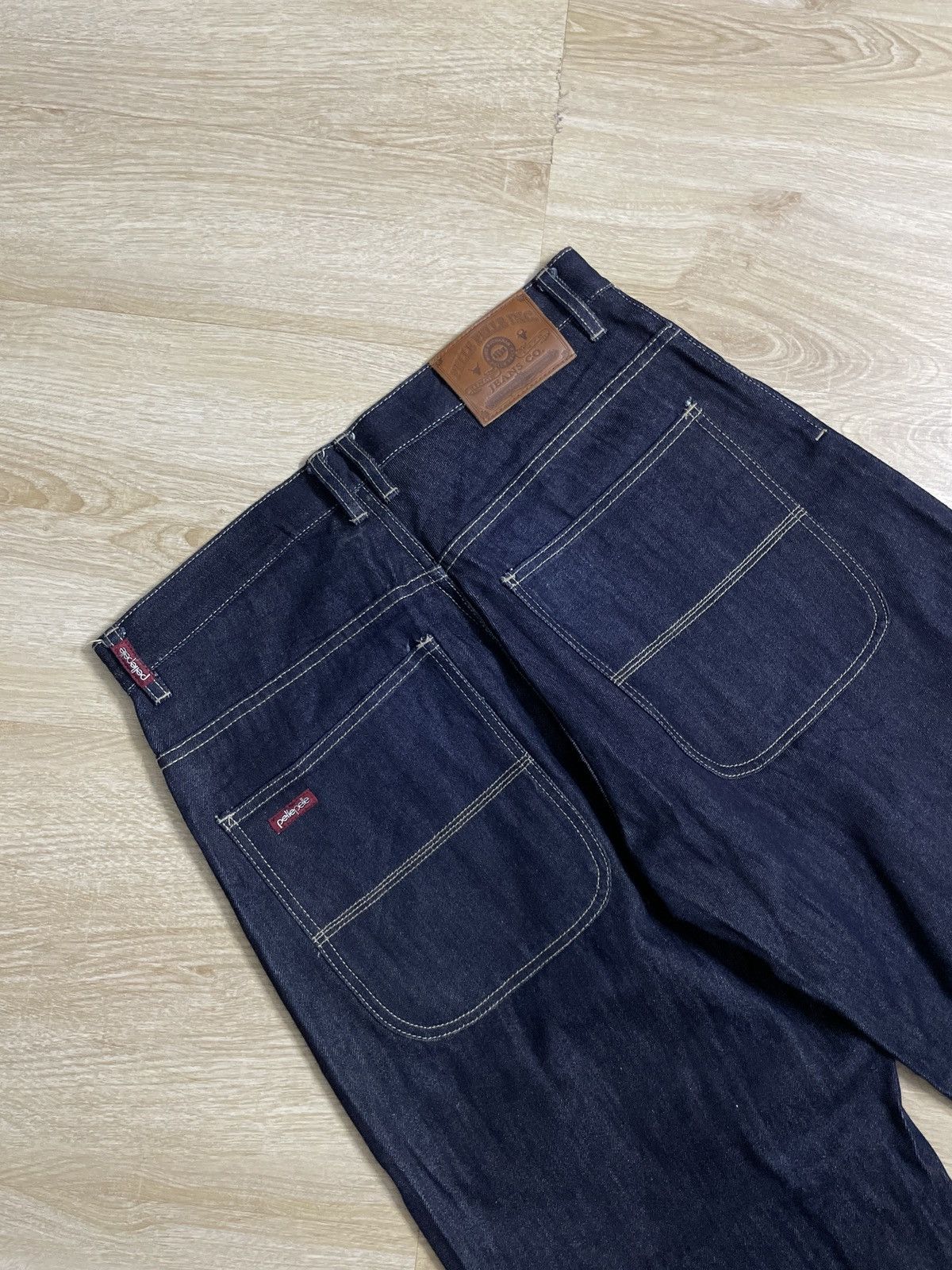 Marc Buchanan × Pelle Pelle × Vintage Vintage Pele Pele X Marc Buchanan Baggy denim pants Size US 34 / EU 50 - 5 Thumbnail