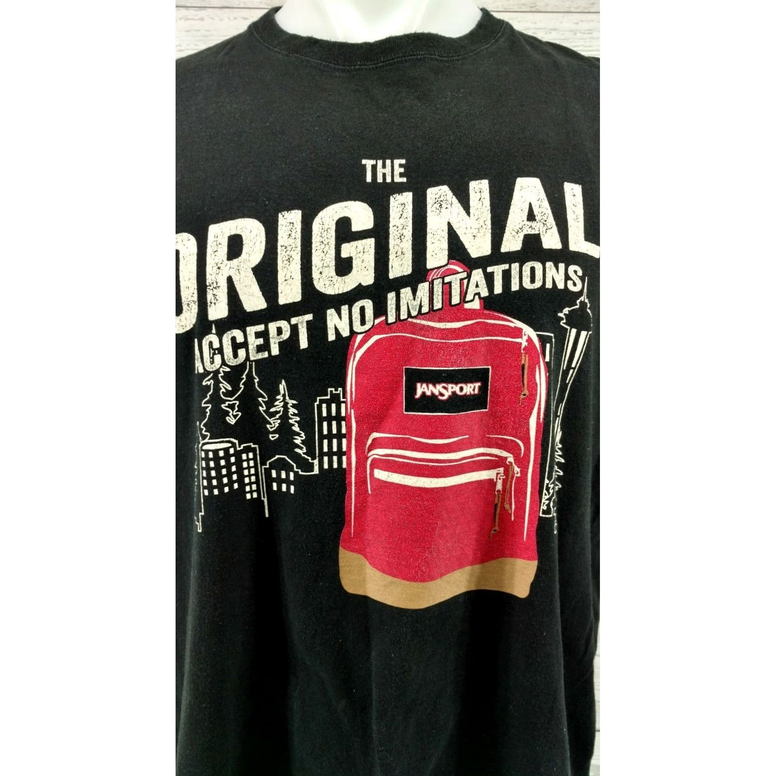 Jansport Journeys Jansport Black T-Shirt Advertising Vintage Hipster Mens XL Sz xL BackPack Logo Graphic Cotton Crew Neck Short Sleeve Shirt Men Size US XL / EU 56 / 4 - 2 Thumbnail