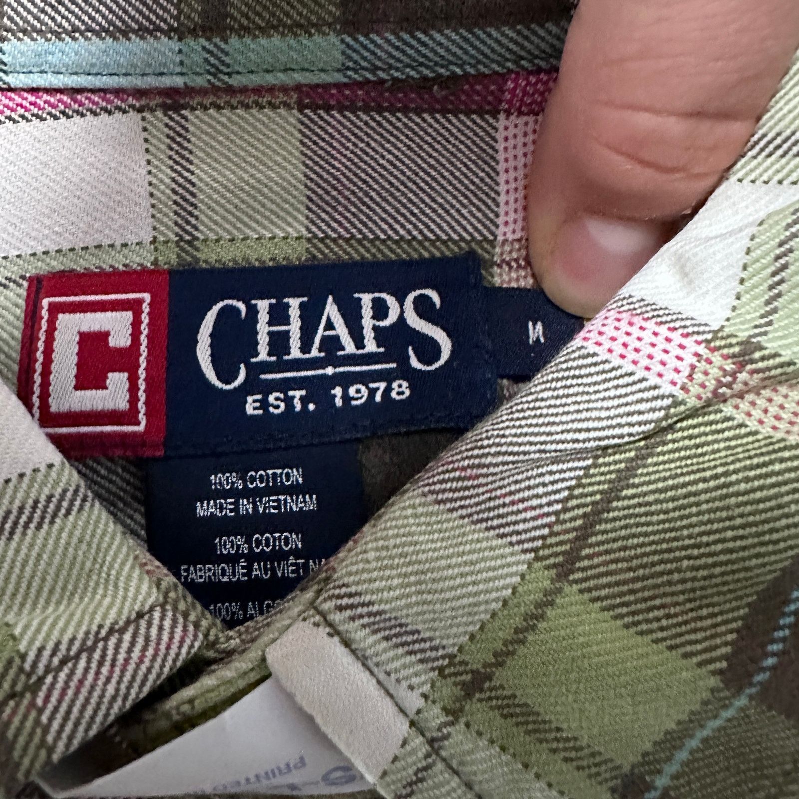 Chaps Chaps green plaid flannel button down Size US M / EU 48-50 / 2 - 5 Thumbnail