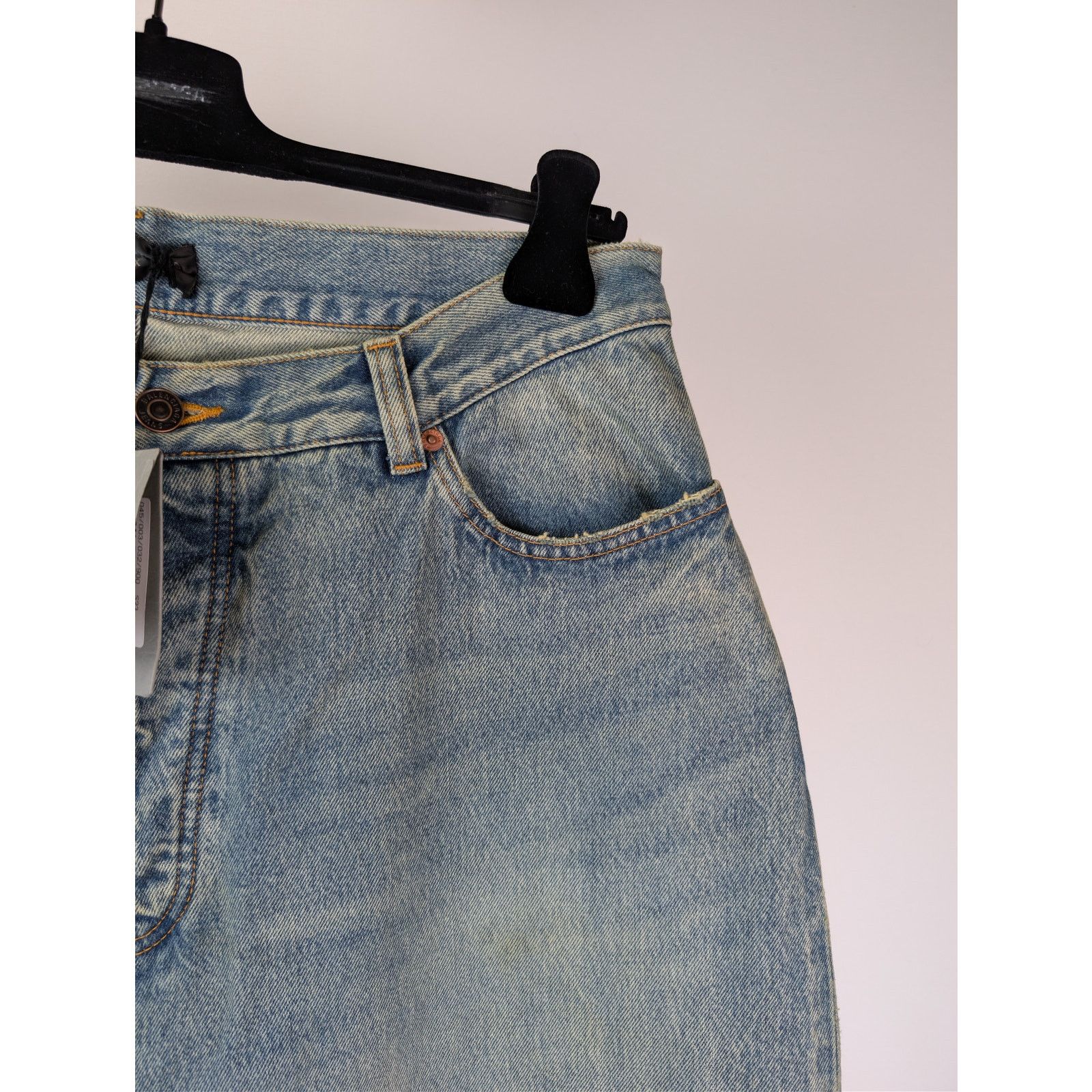 Balenciaga o1rshd1 Organic Japanese Denim Jeans in True Blue Size US 34 / EU 50 - 4 Thumbnail