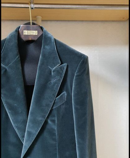 Tom Ford o1sm1stk0824 Shelton Fit Emerald Green Velvet Blazer Green Size US M / EU 48-50 / 2 - 4 Thumbnail