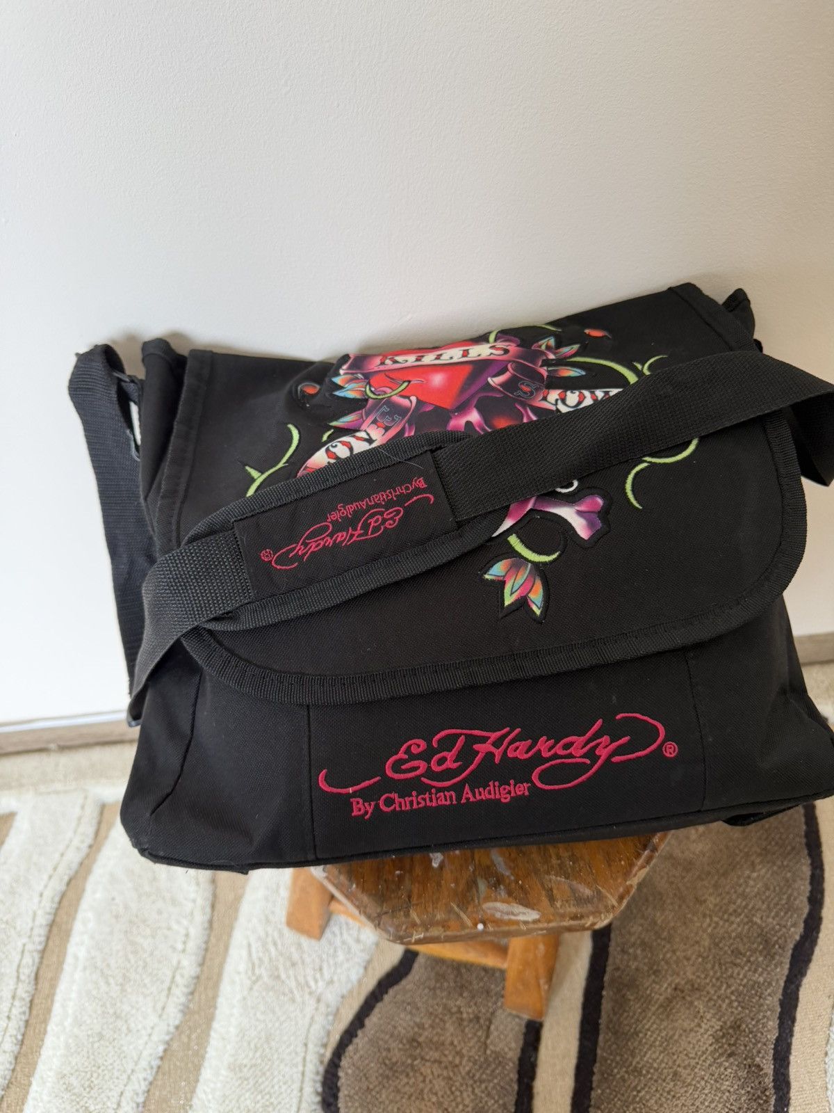 Ed Hardy Ed Hardy Y2K Goth Crossbody Messenger bag dexter type Size ONE SIZE - 5 Thumbnail