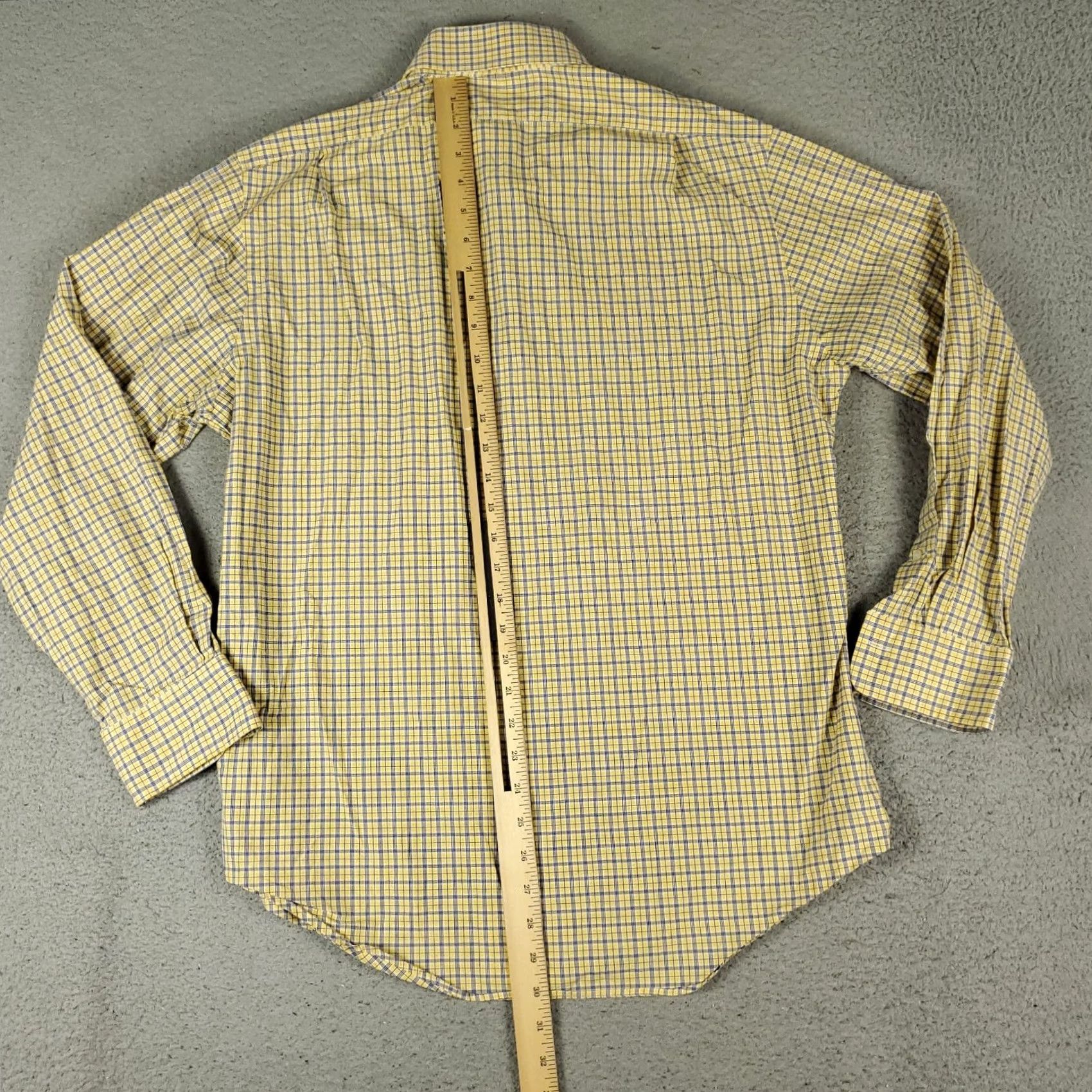 Ralph Lauren Ralph Lauren Shirt Mens 16 Yellow Plaid Dress Button Up Long Sleeve Size 42R - 3 Thumbnail