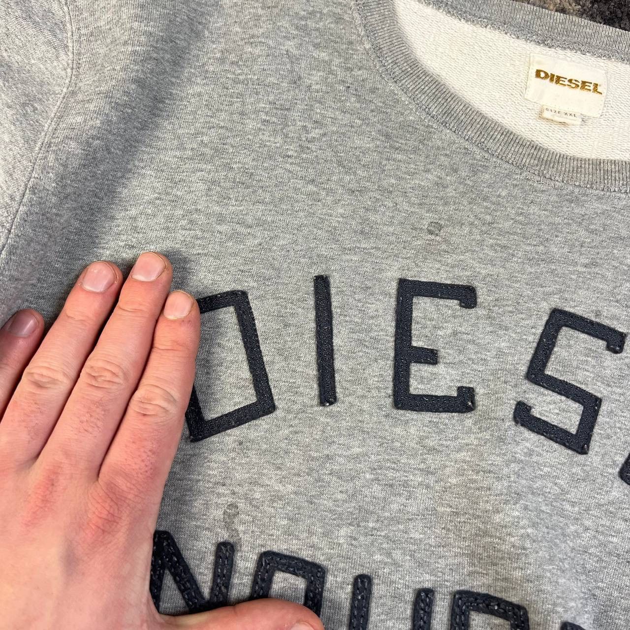 Diesel Diesel Big Embroidered Logo Luxury Sweatshirt Size US XXL / EU 58 / 5 - 9 Thumbnail