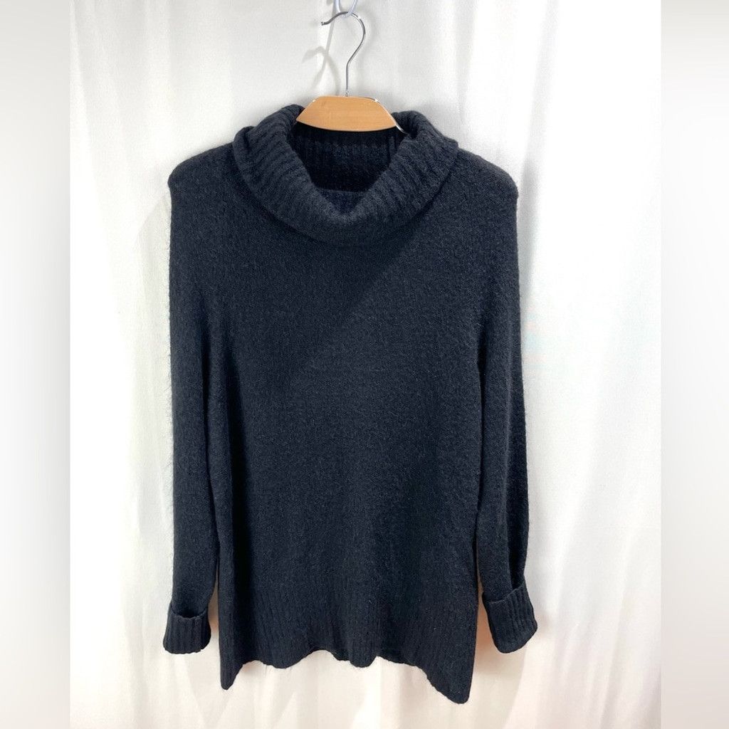 Aritzia Babaton Plutarch Black Alpaca Wool Blend Funnel Sweater XS Size XS / US 0-2 / IT 36-38 - 2 Thumbnail