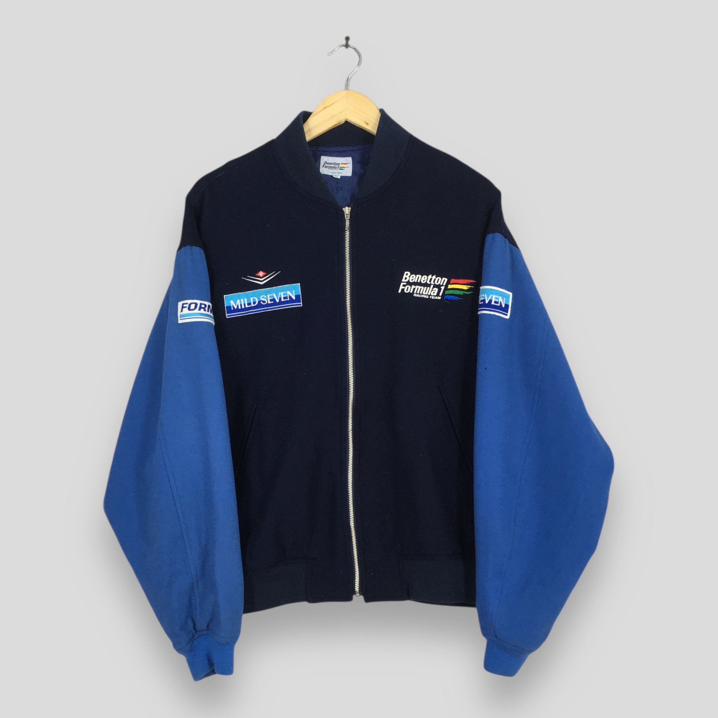 Benetton Vintage Benetton Mild Seven Formula 1 Embroidery Jacket XL Size US XL / EU 56 / 4 - 1 Thumbnail