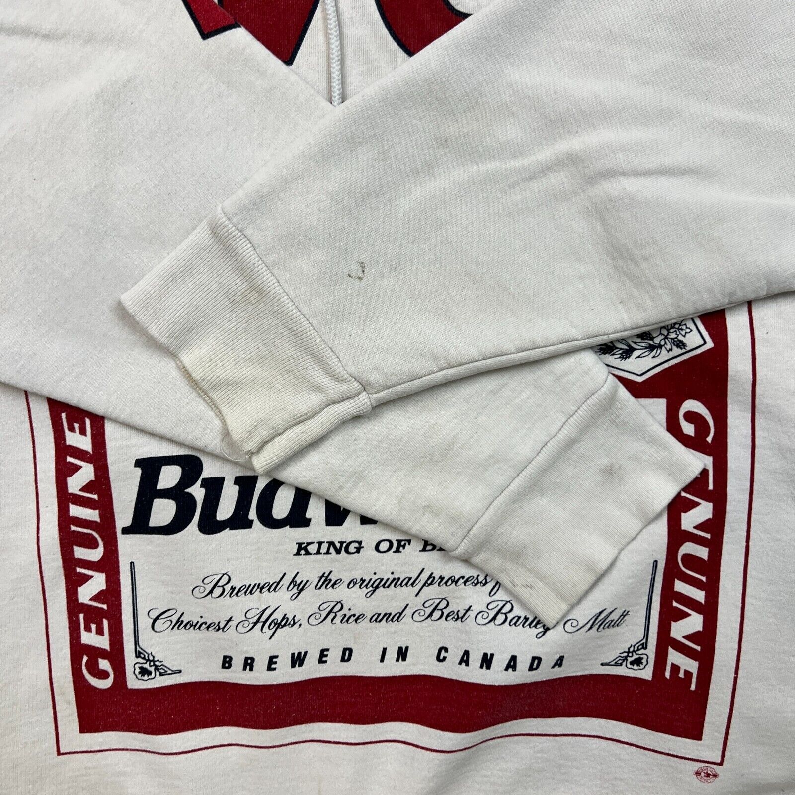 Budweiser VTG Budweiser Hoodie King of Beer Rare 90s Hooded Sweatshirt Size US M / EU 48-50 / 2 - 4 Thumbnail